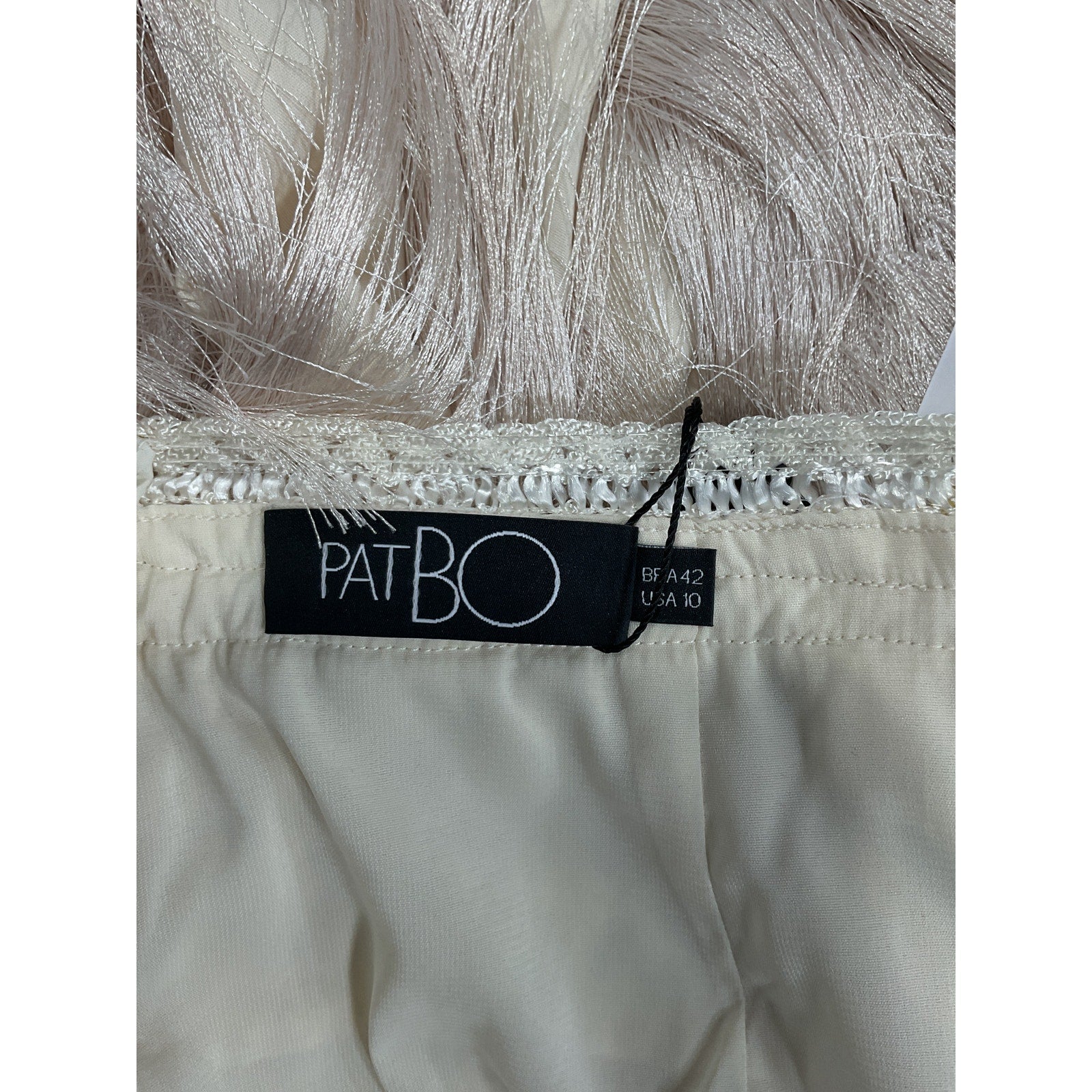 Patbo 'Fringe' White Lace Mini Skirt Size 10 - NWT