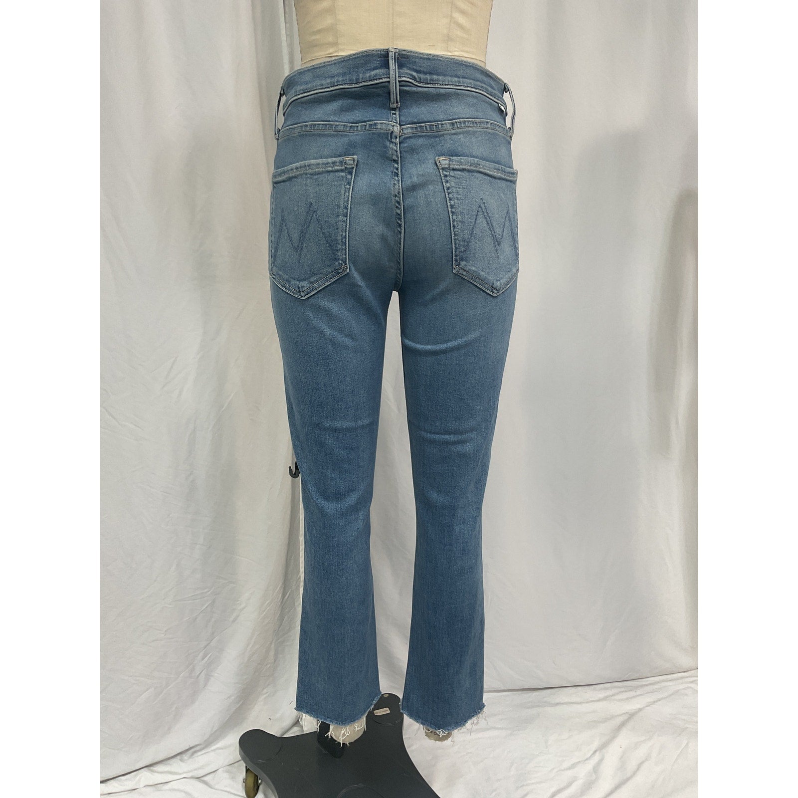 Mother 'The Dazzler' Blue Cotton Mid Rise Ankle Straight Jeans Size 30