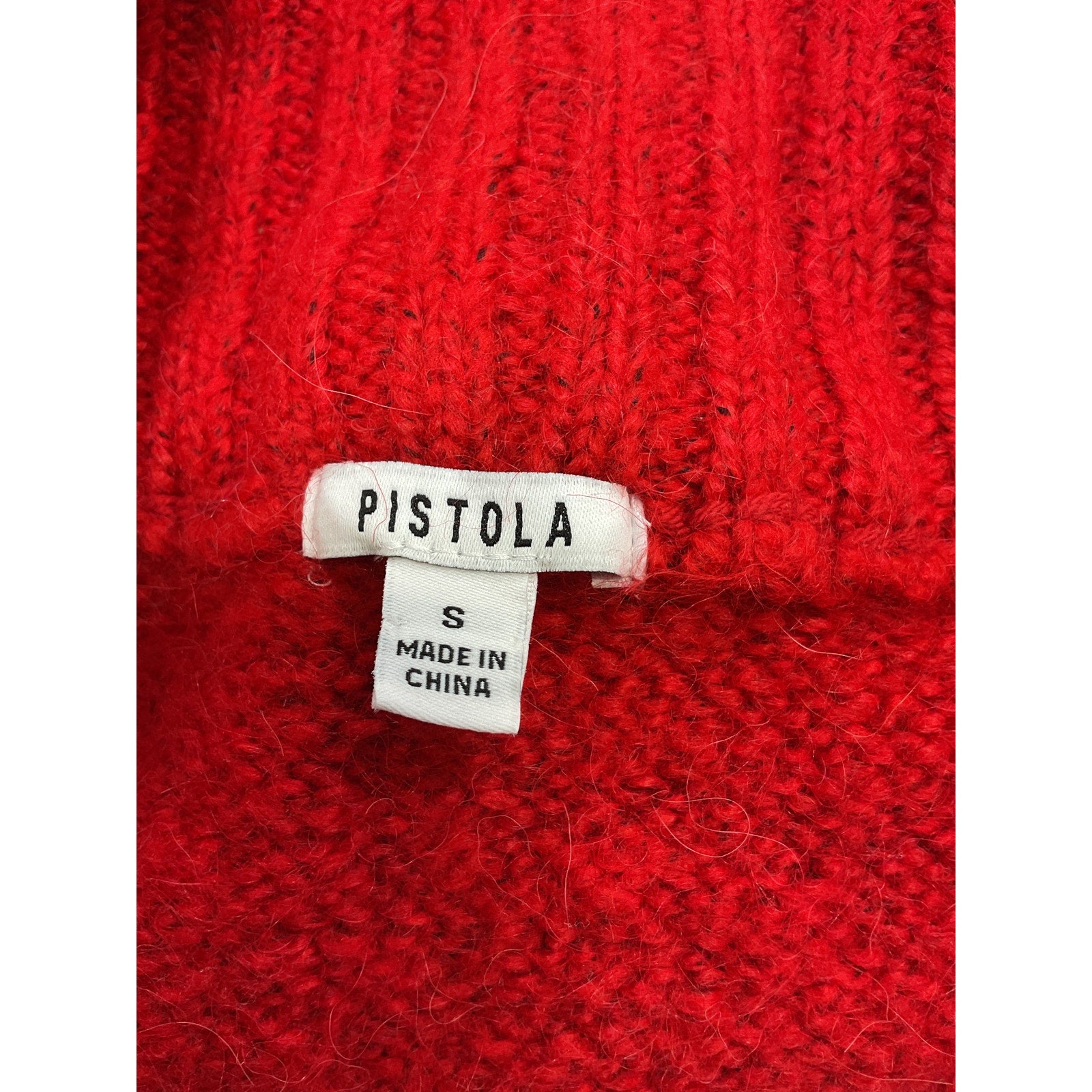 Pistola 'Maribel' Red Quarter Zip Pullover Sweater Size S
