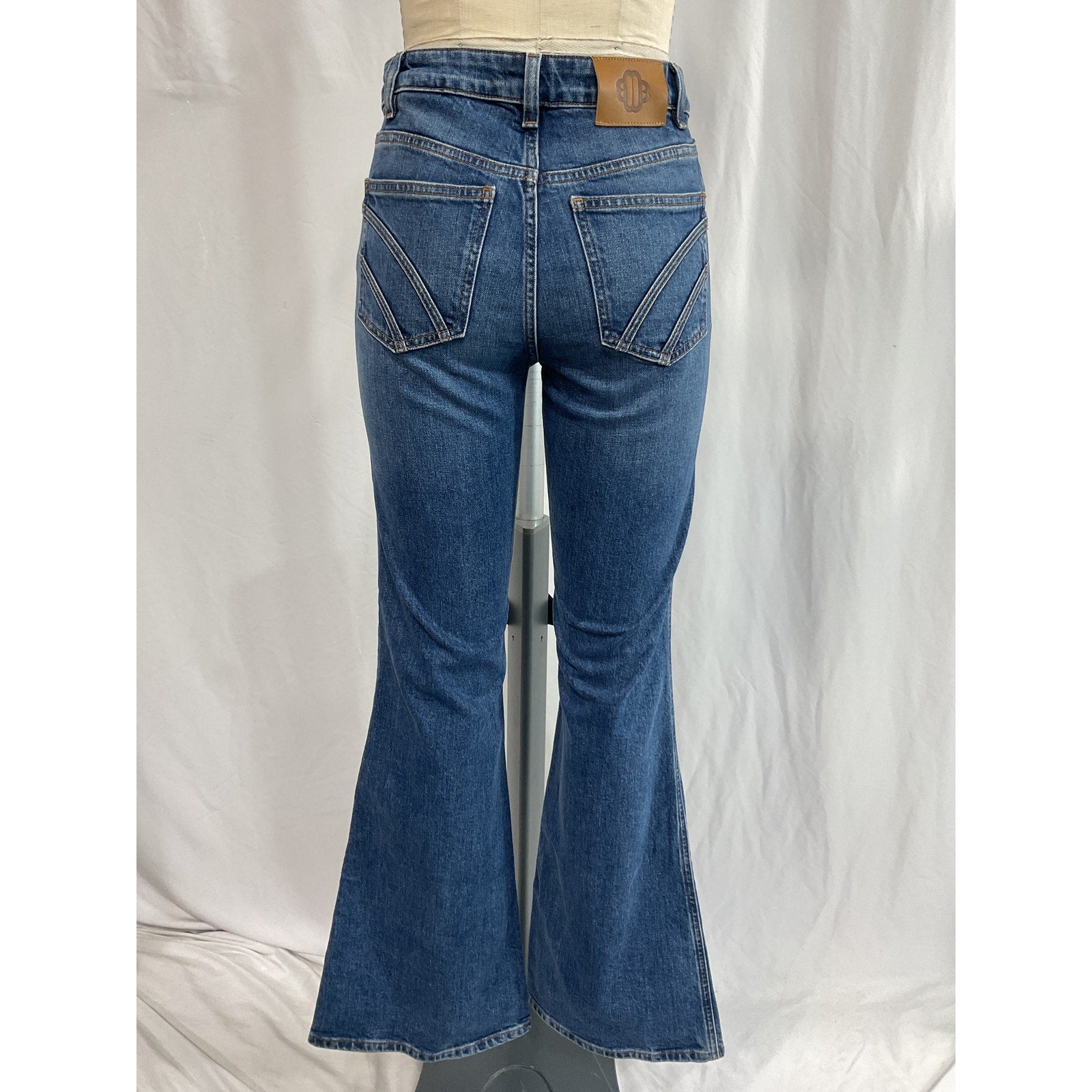 Maje 'Prany' Blue Flared Leg Denim Jeans Size 36