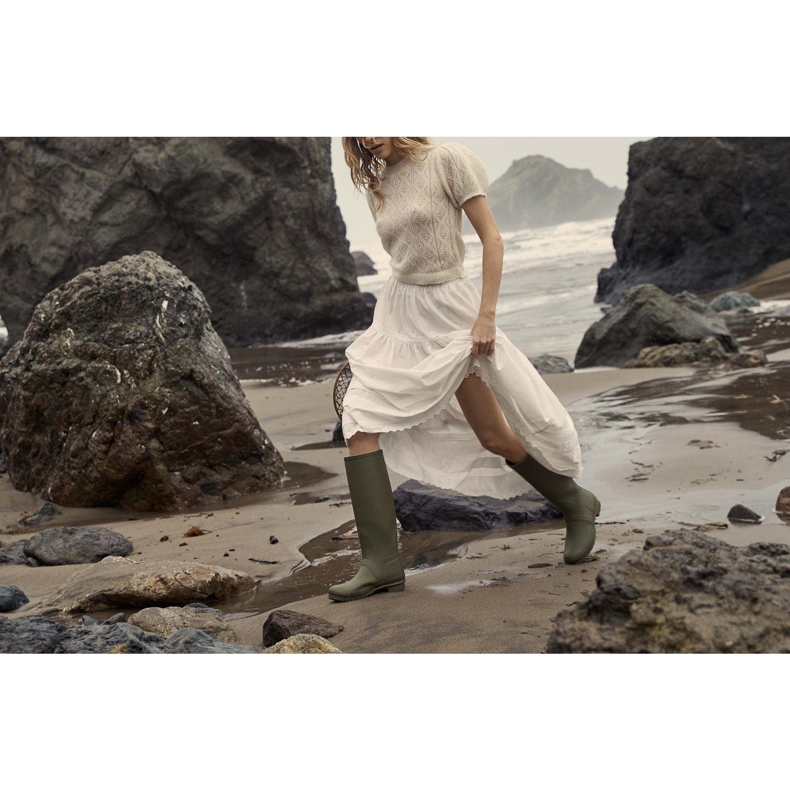 D�en 'Sebastiane' Off White Cotton Skirt Size M
