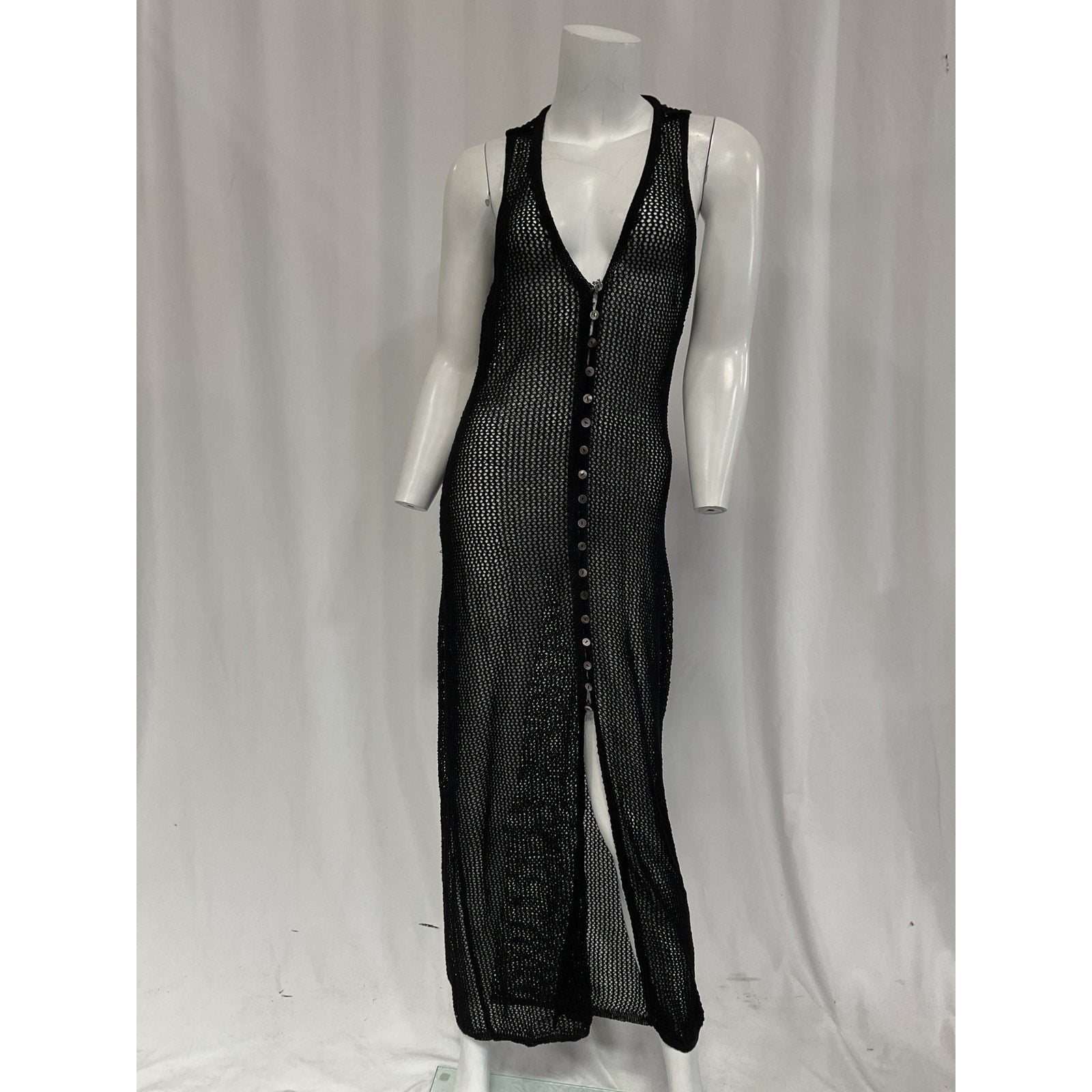 L*Space 'Adrift' Black Midi Dress Size L
