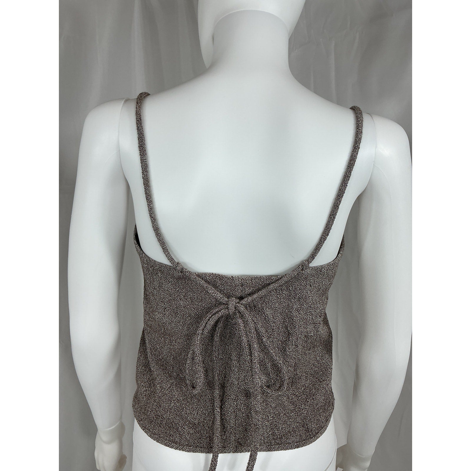 Nanushka 'Lilia' Brown Cotton Tank Top Size S