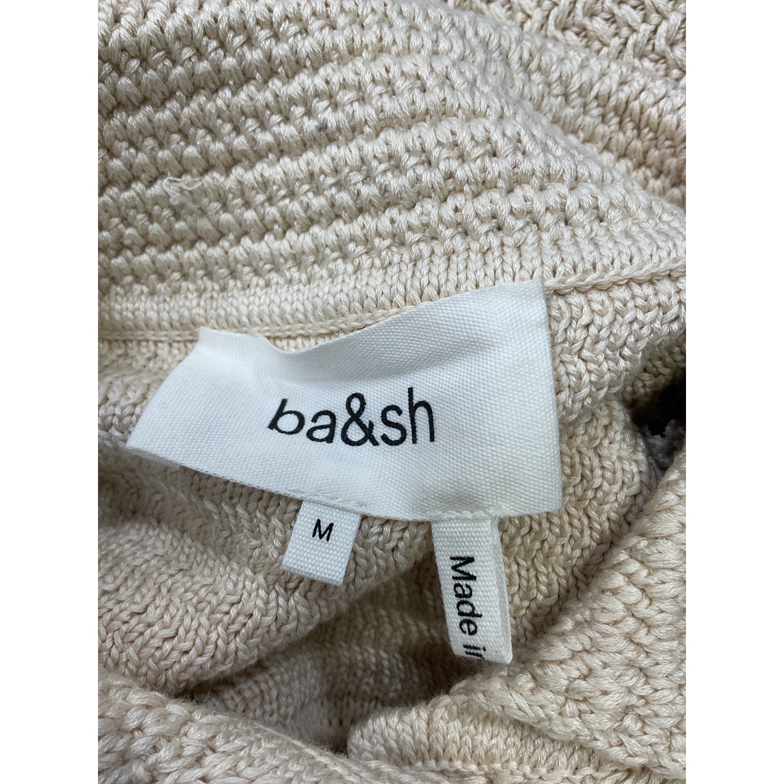 Ba&Sh 'Val' White Cotton Cardigan Size M