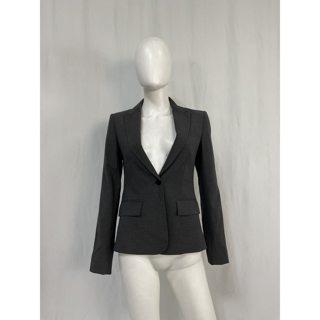 Theory 'Etiennette' Grey Wool Blazer Size 2 - NWT