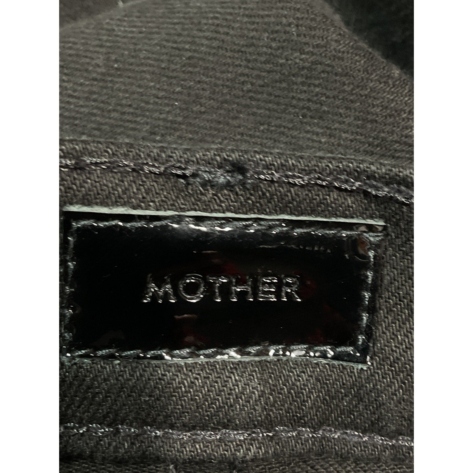 Mother 'The Flagpole' Black Denim Midi Skirt Size 26
