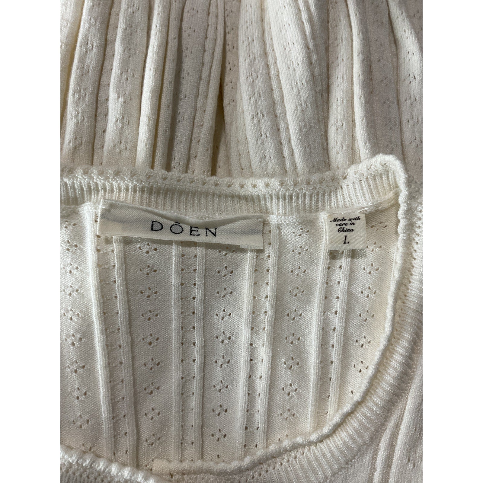 D�en 'Ellis' Ivory Henley Top Size L