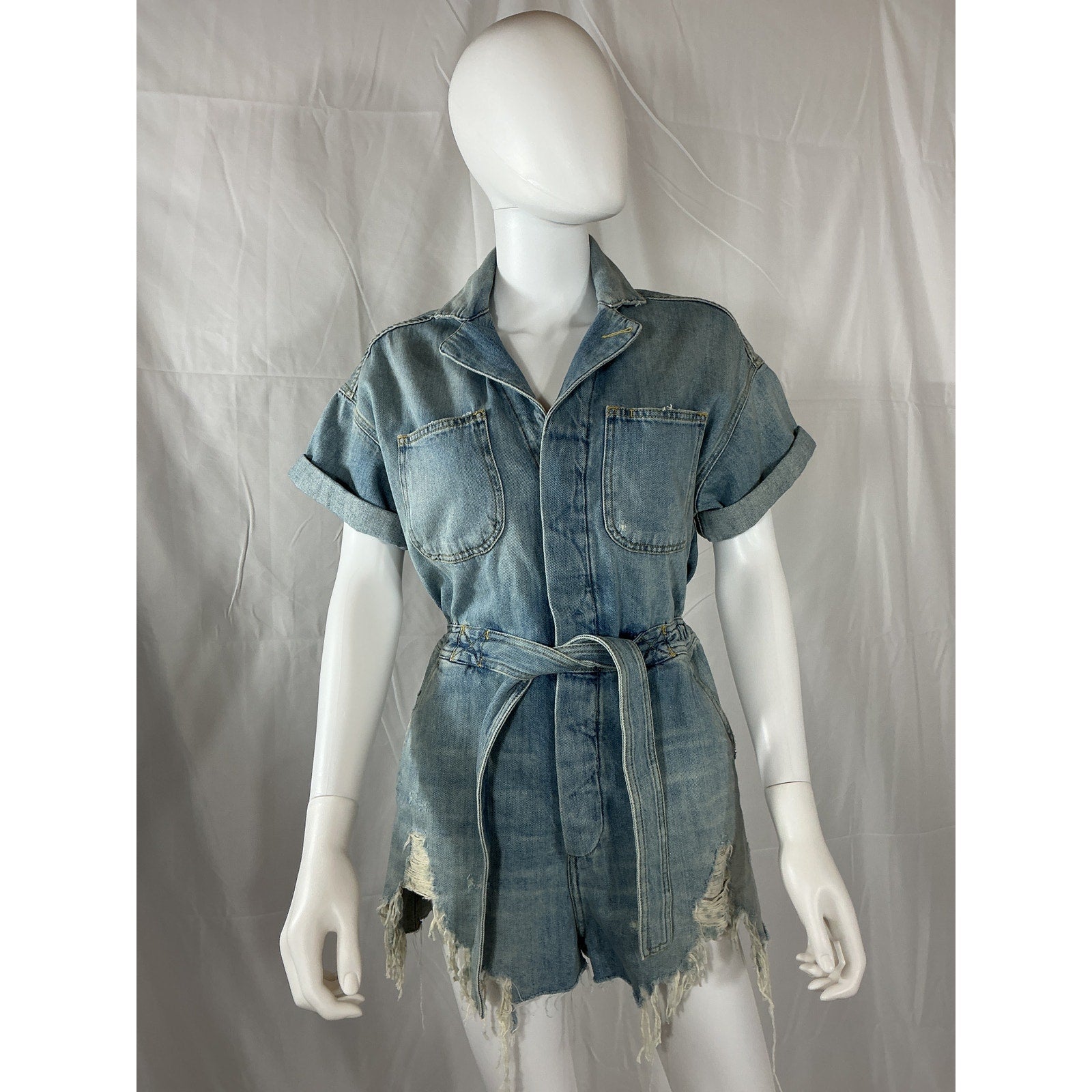 R13 'Mick' Blue Romper Size XS