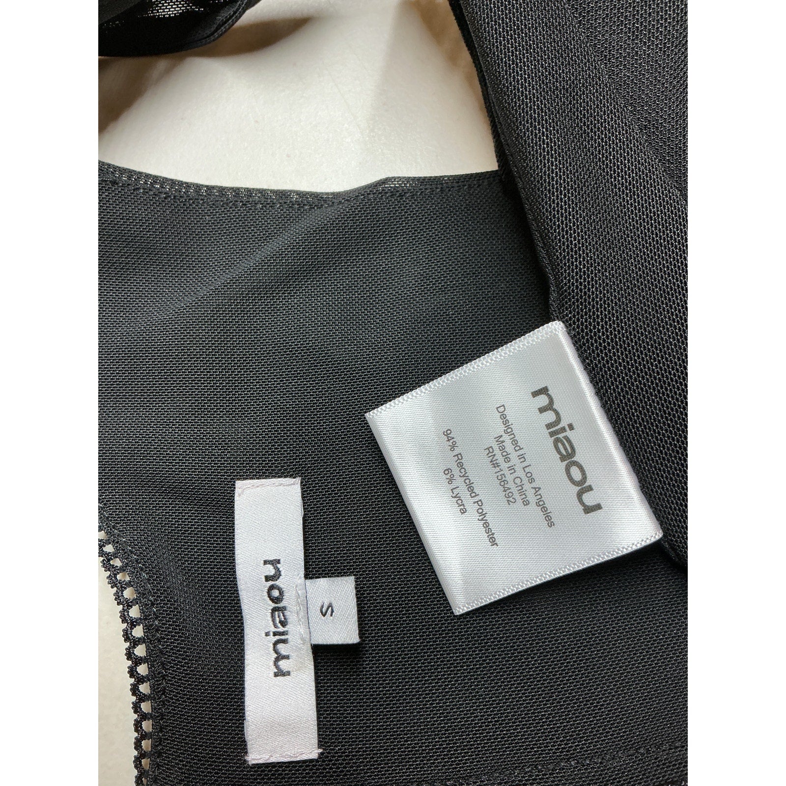 Miaou 'Campbell' Black Corset Top Size S