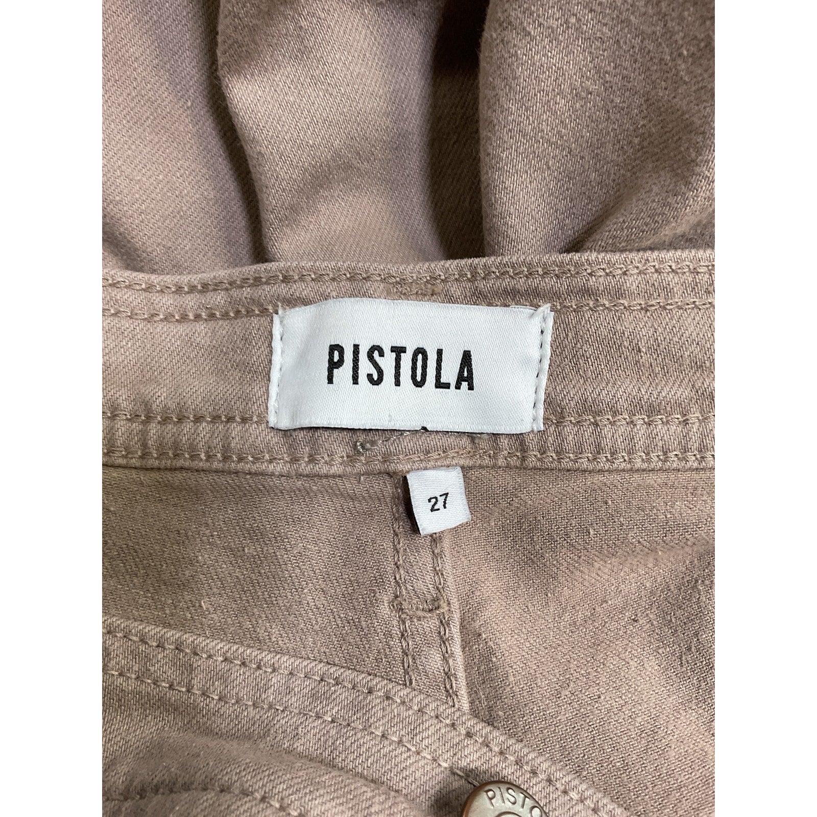 Pistola 'Penny' Pink Cotton High Rise Wide Leg Jean Size 27