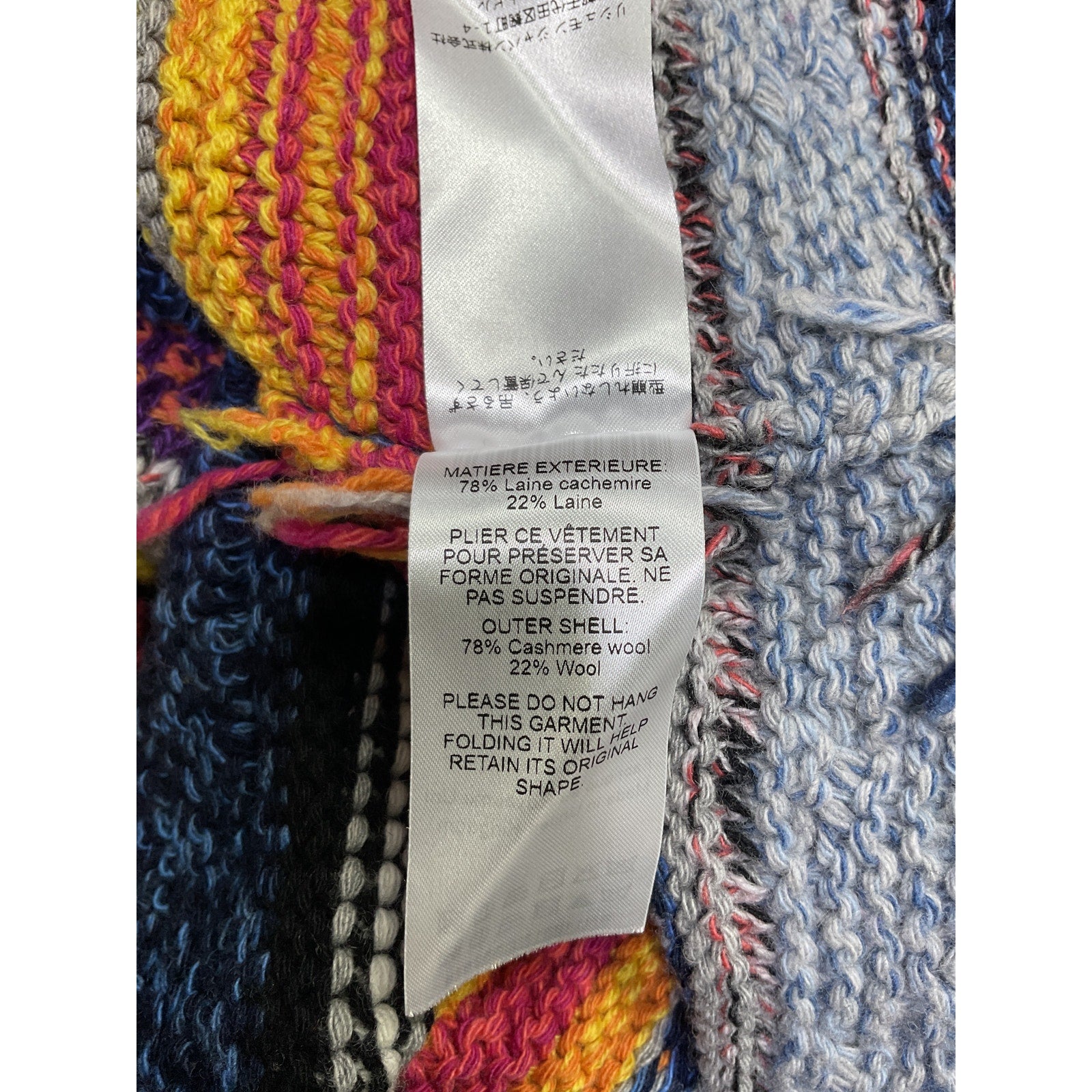 Chlo� 'Striped' Orange Cashmere Wool-Blend Maxi Dress Size S