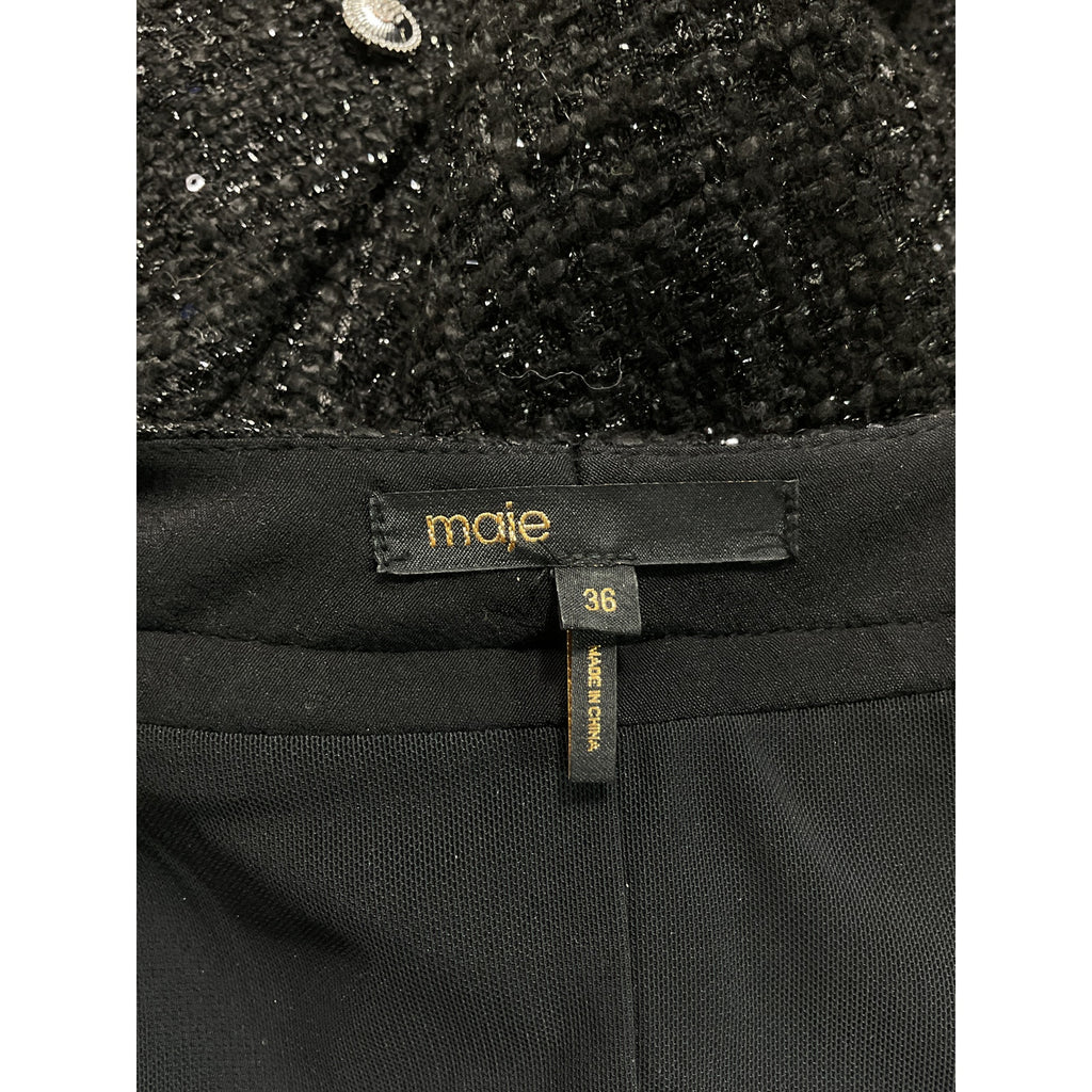 Maje 'Renatelli' Black Long Sleeve Dress Size 4