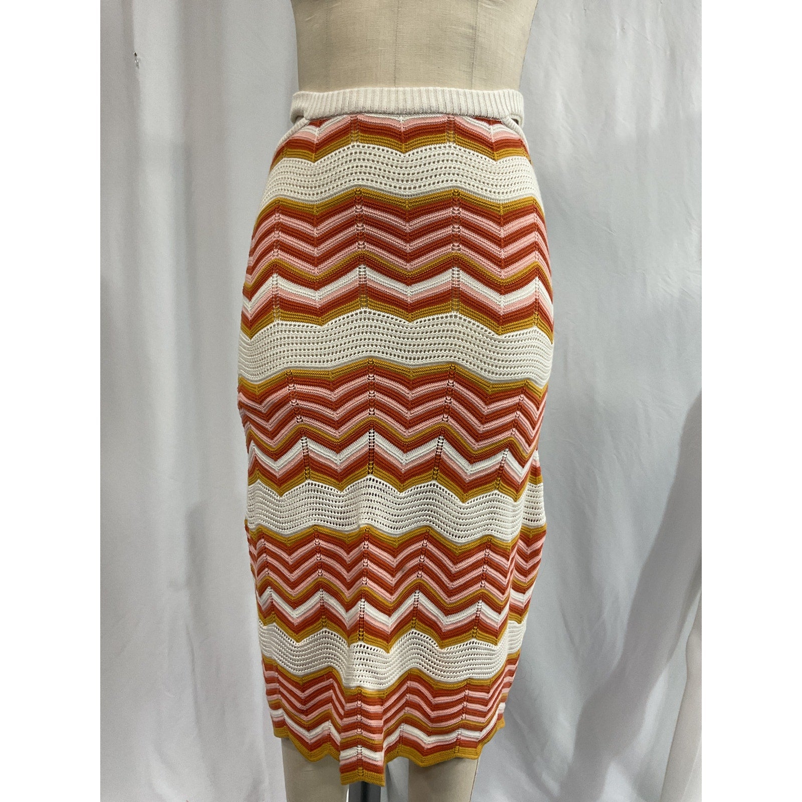 Mother 'The Cut-It-Out' Red Midi Skirt Size XS