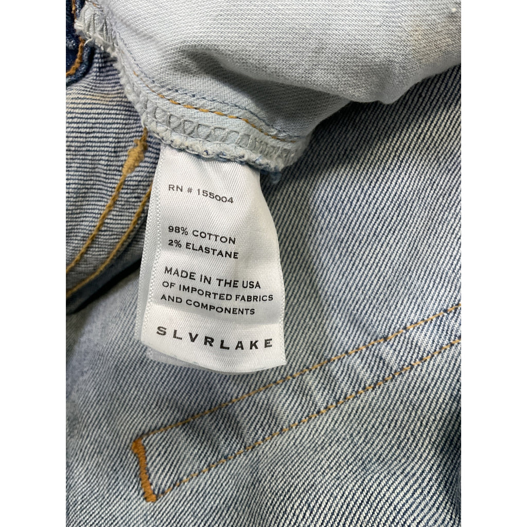 Slvrlake 'London' Blue High-Rise Straight-Leg Denim Jean Size 26