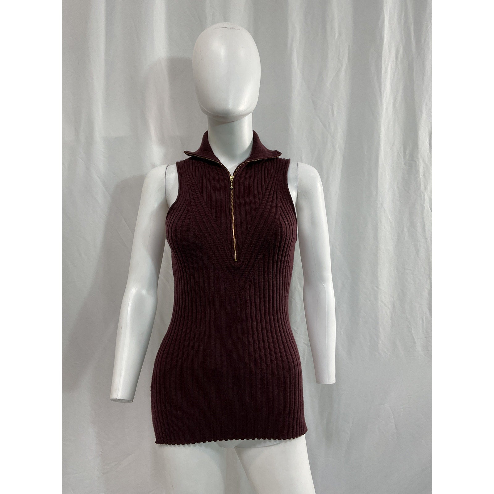 Ganni 'Merino' Pink Ribbed Sweater Size S