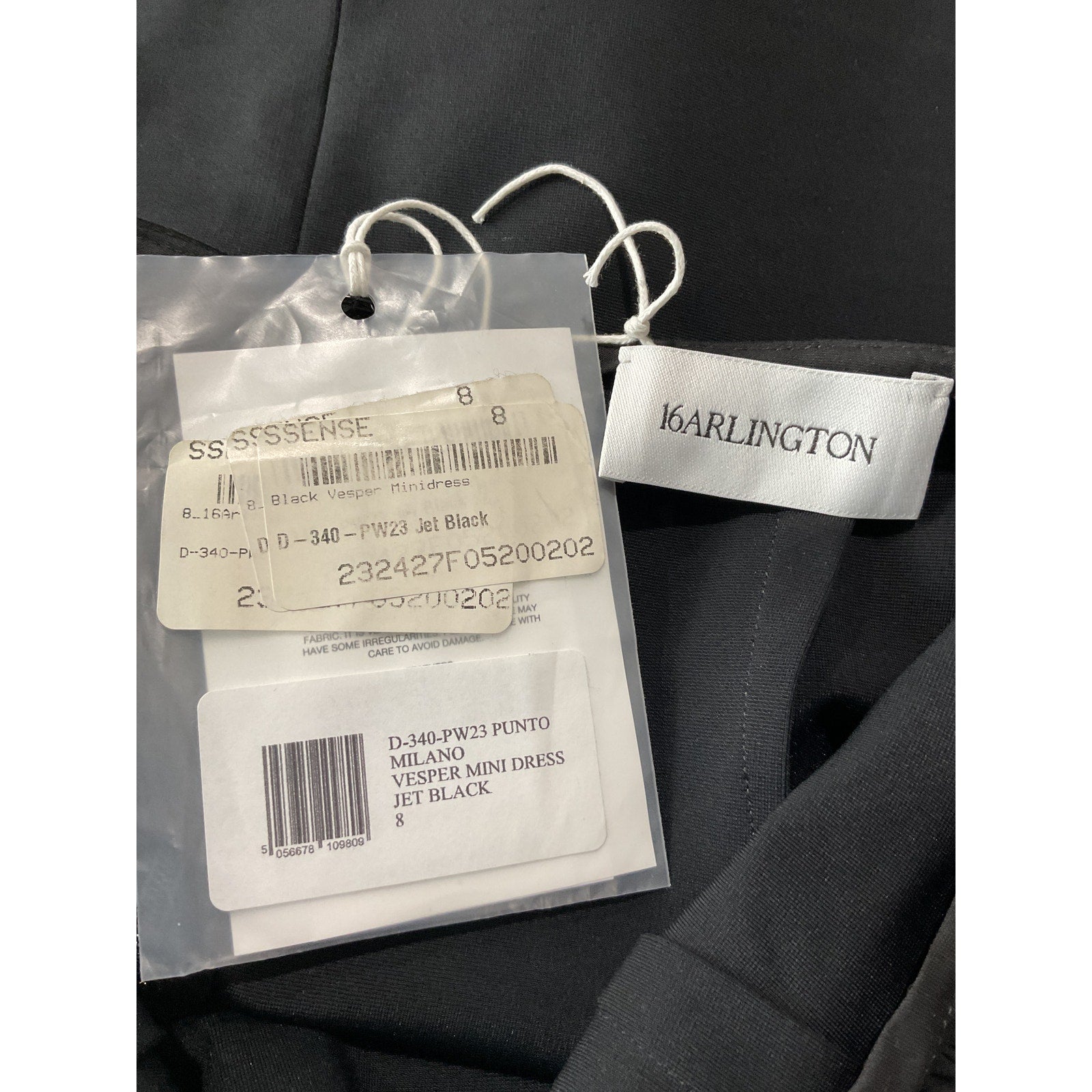 16Arlington 'Vesper' Black Viscose Minidress Size 4 - NWT