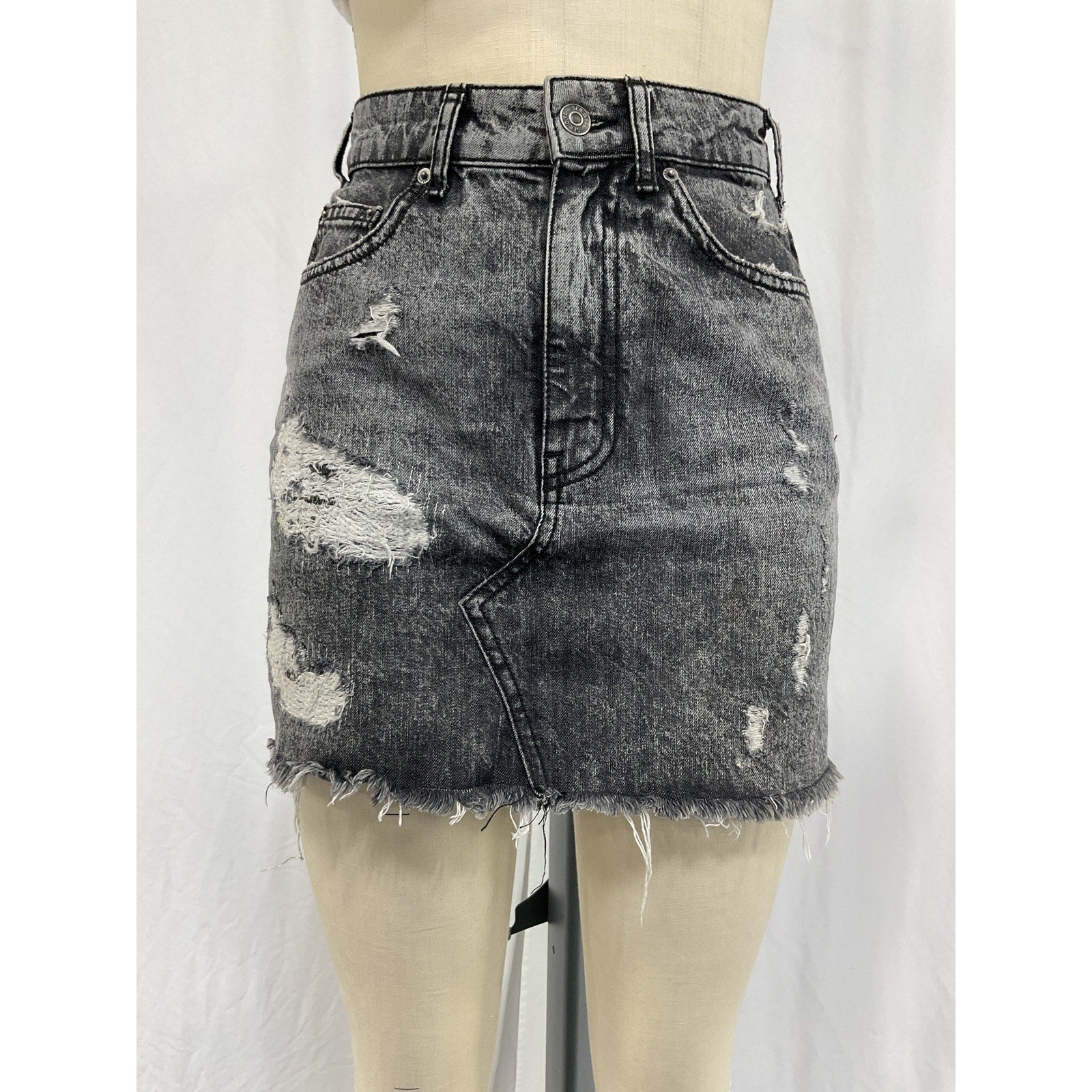 Ser.O.Ya 'Alli' Grey Cotton Skirt Size 25