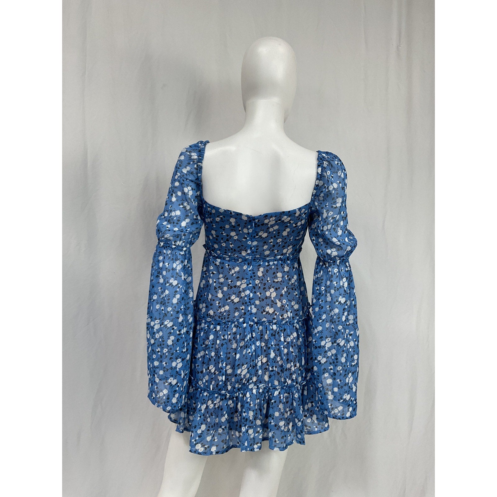 Majorelle 'Ailish' Blue Poly Mini Dress Size XS