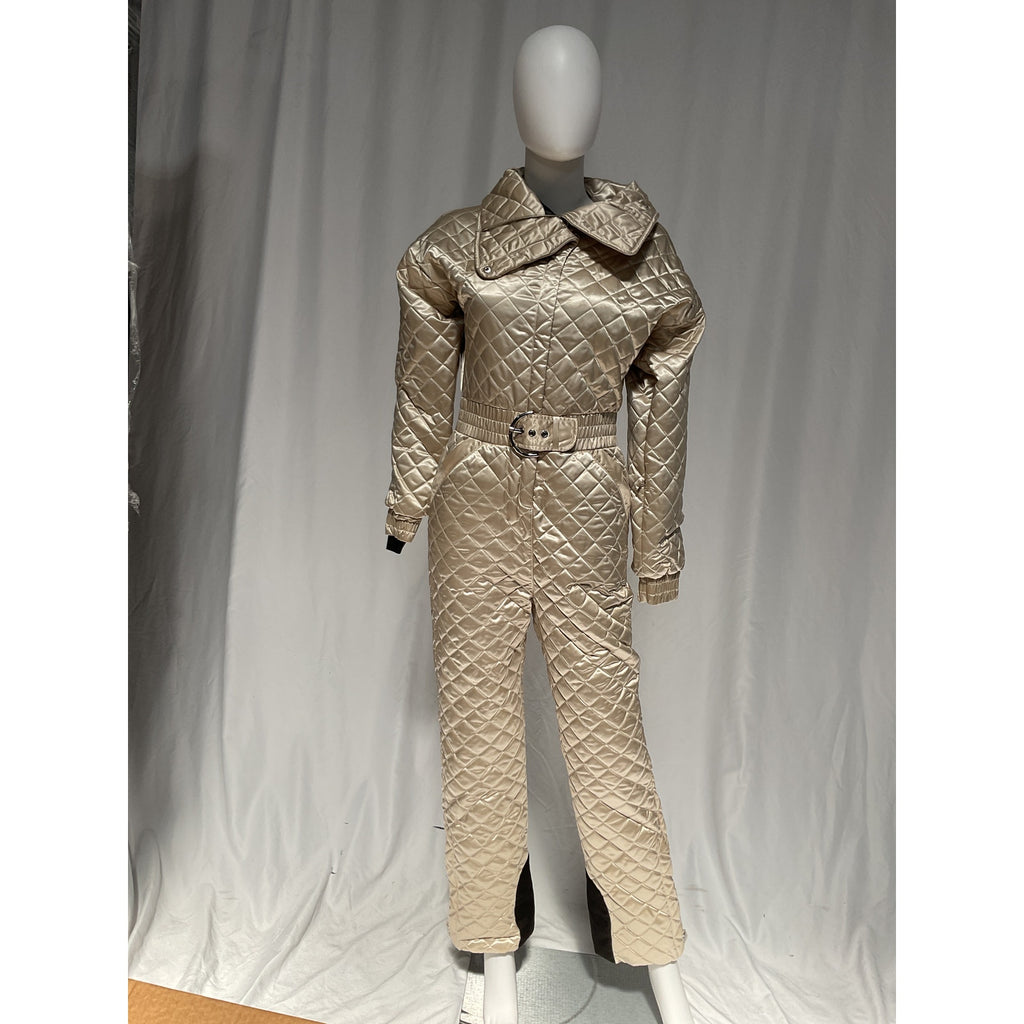 Cordova 'The Courmayeur' Tan Belted Quilted Ski Suit Size S
