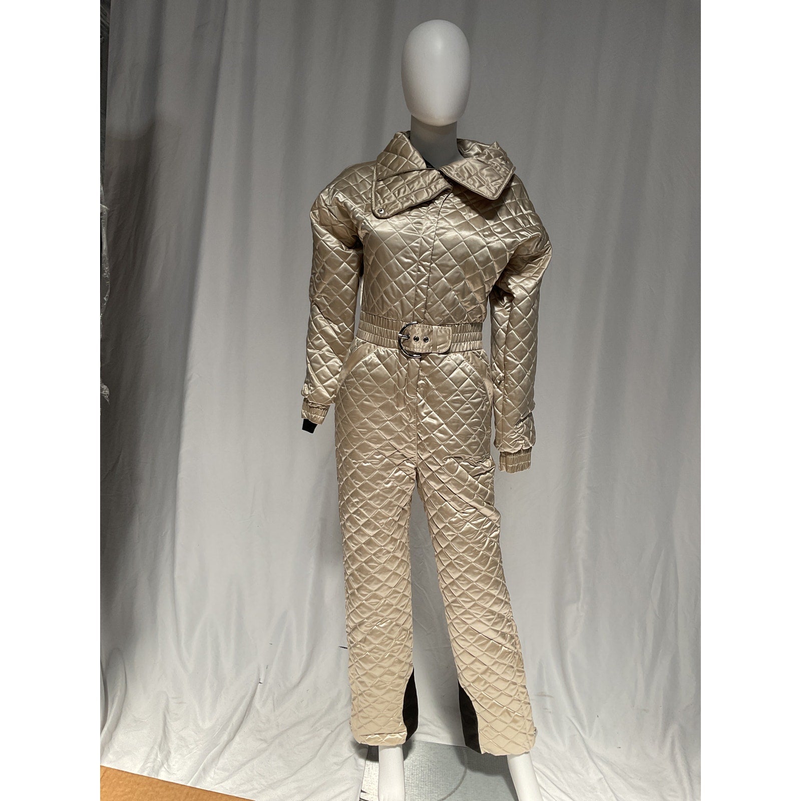 Cordova 'The Courmayeur' Tan Belted Quilted Ski Suit Size S