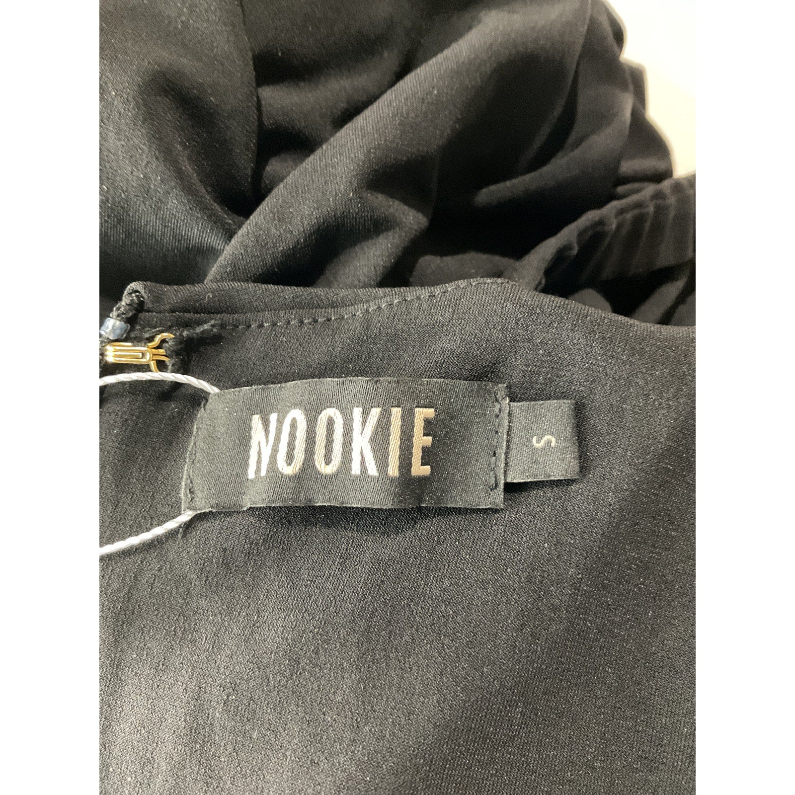 Nookie 'Fortune' Black Polyester Midi Dress Size S
