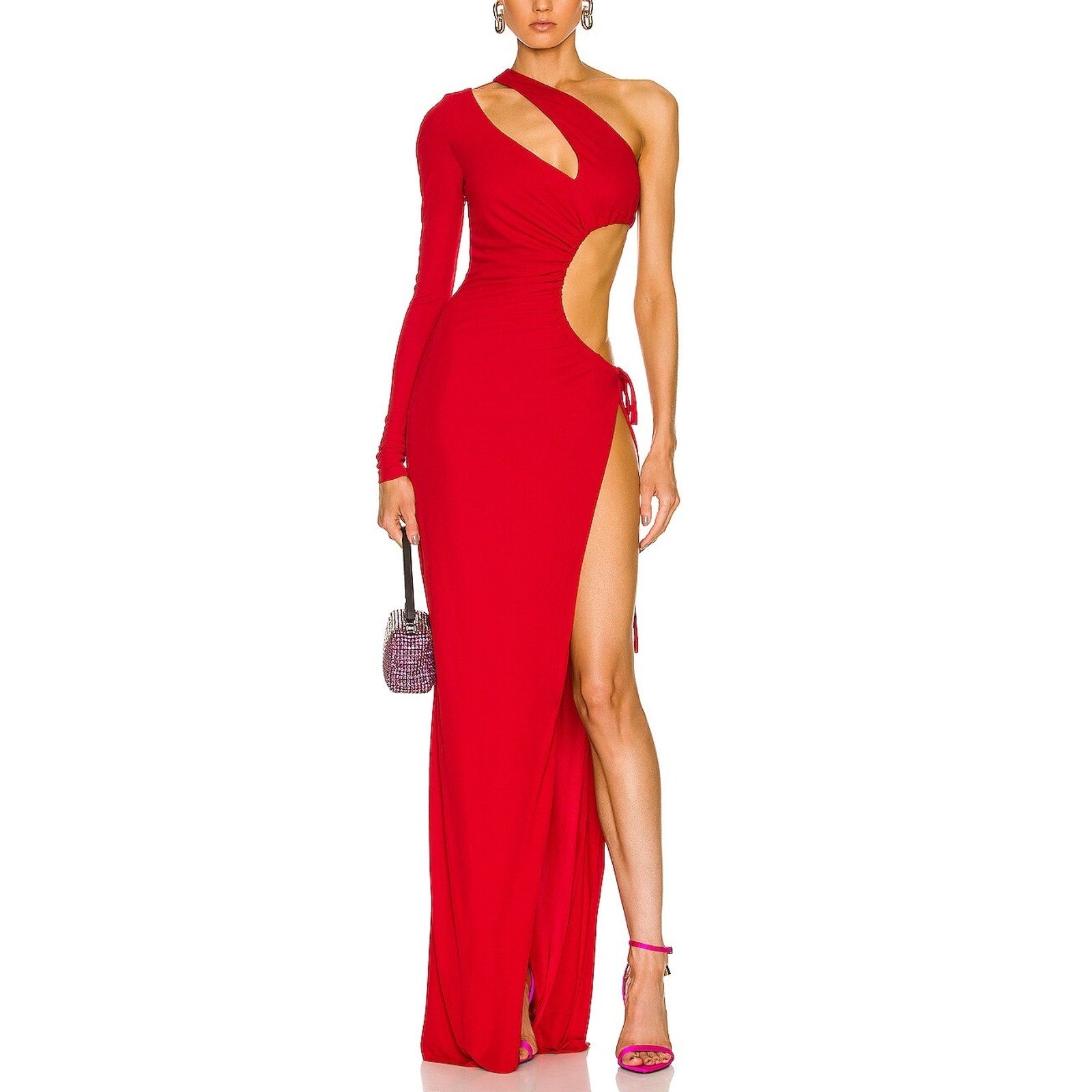 Dundas 'Loren' Red Viscose Gown Size 38