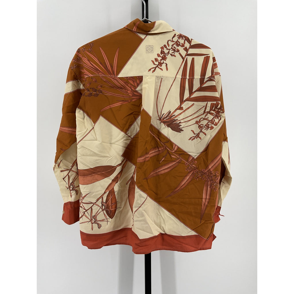 Loewe Orange Cotton Printed Shirt Size 34