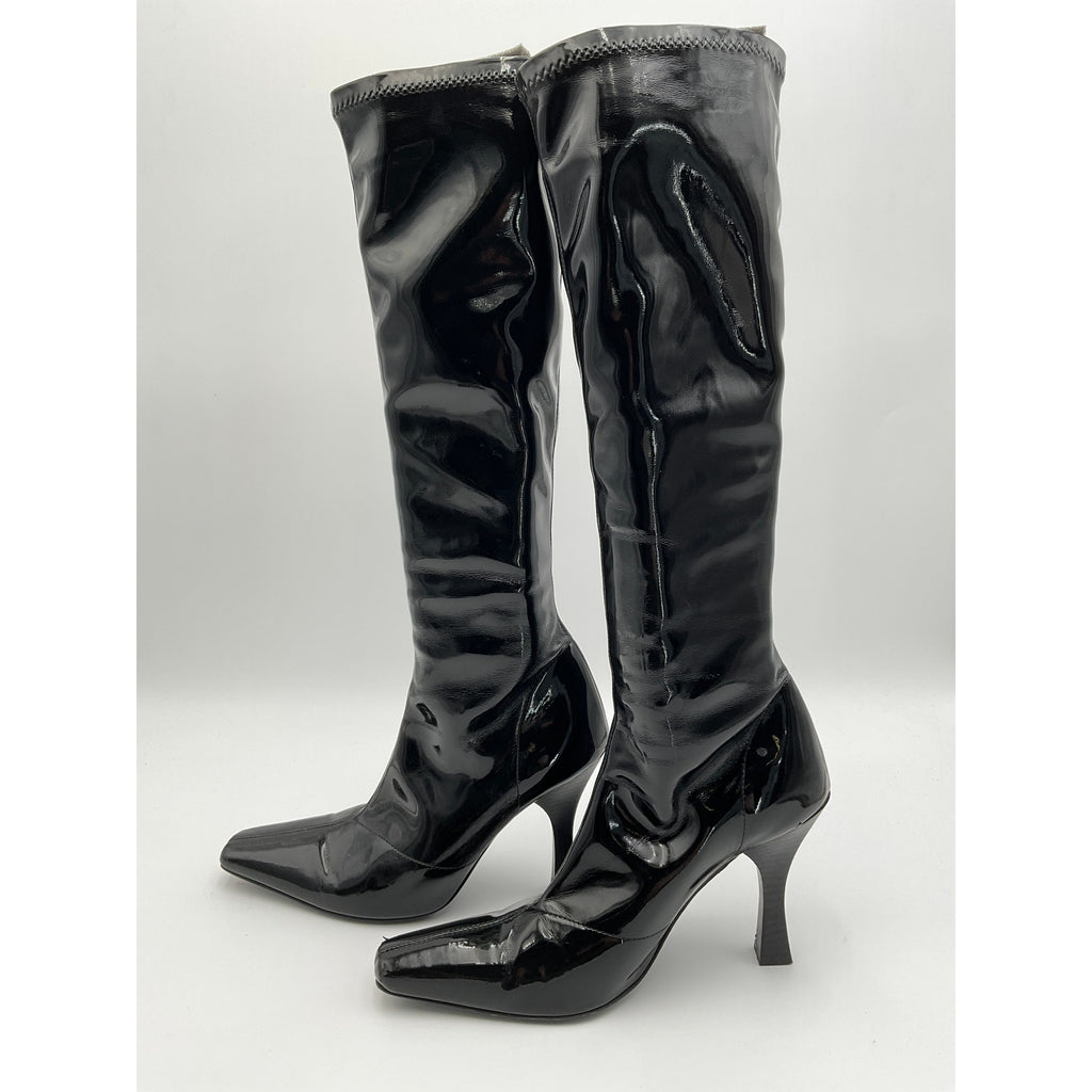 Helsa 'Snipped' Black Leather Toe Boot Size 7