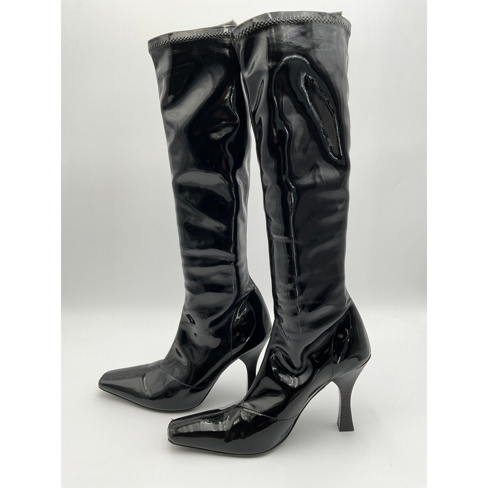 Helsa 'Snipped' Black Leather Toe Boot Size 7