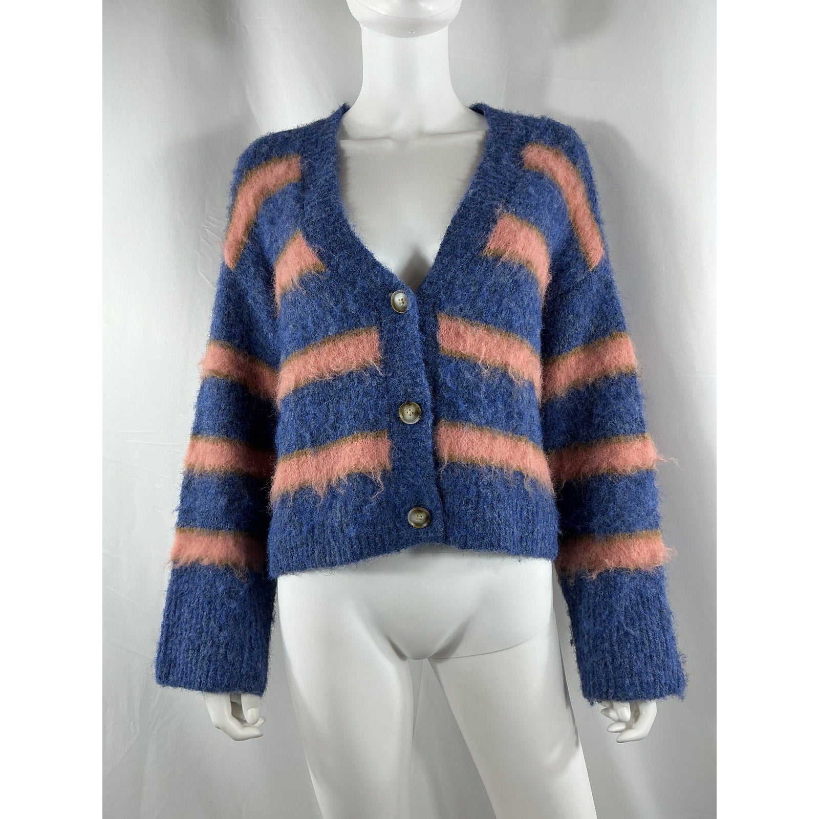 L*Space 'Montauk' Blue Polyester Cardigan Size S