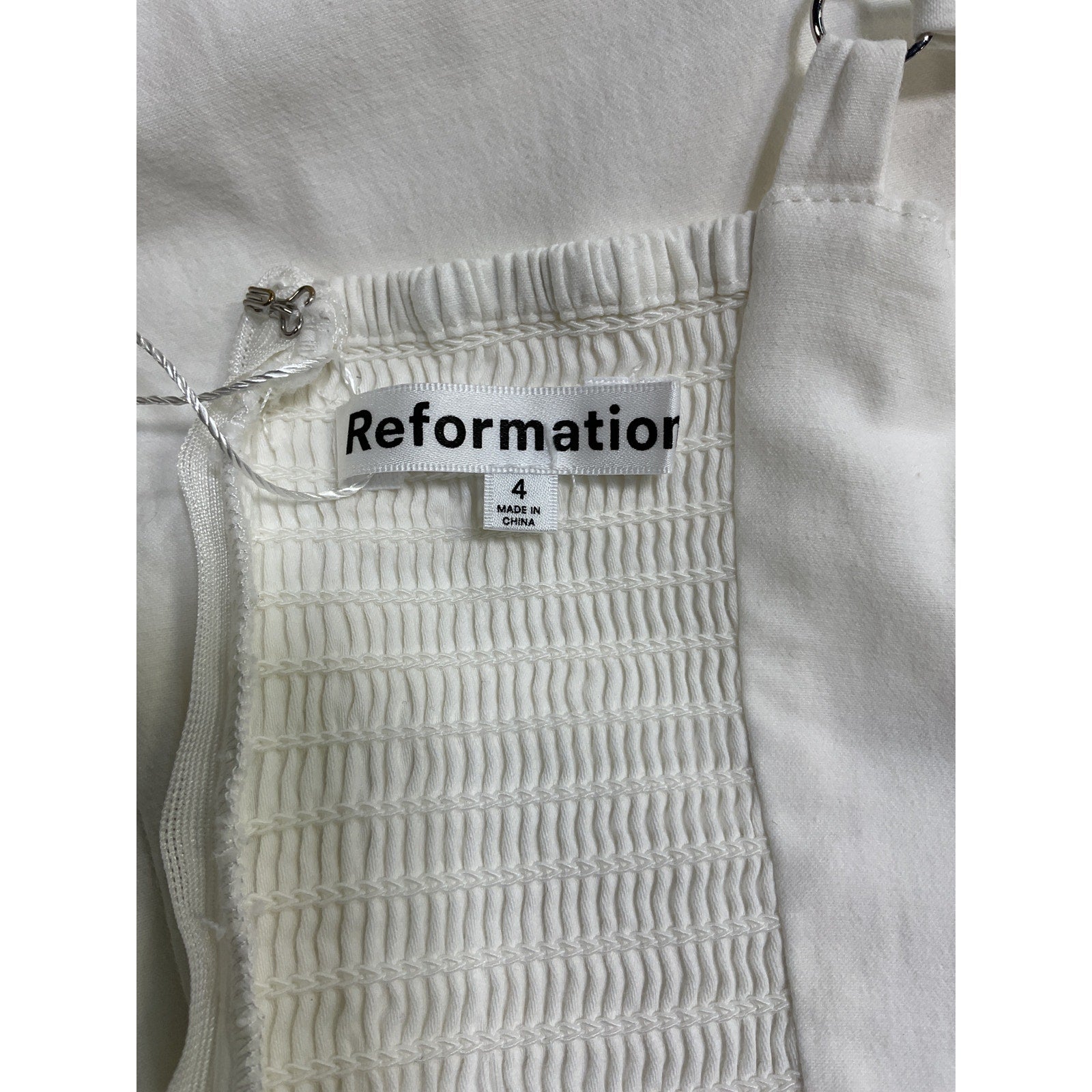 Reformation 'Alfred' Cream Cotton Dress Size 4