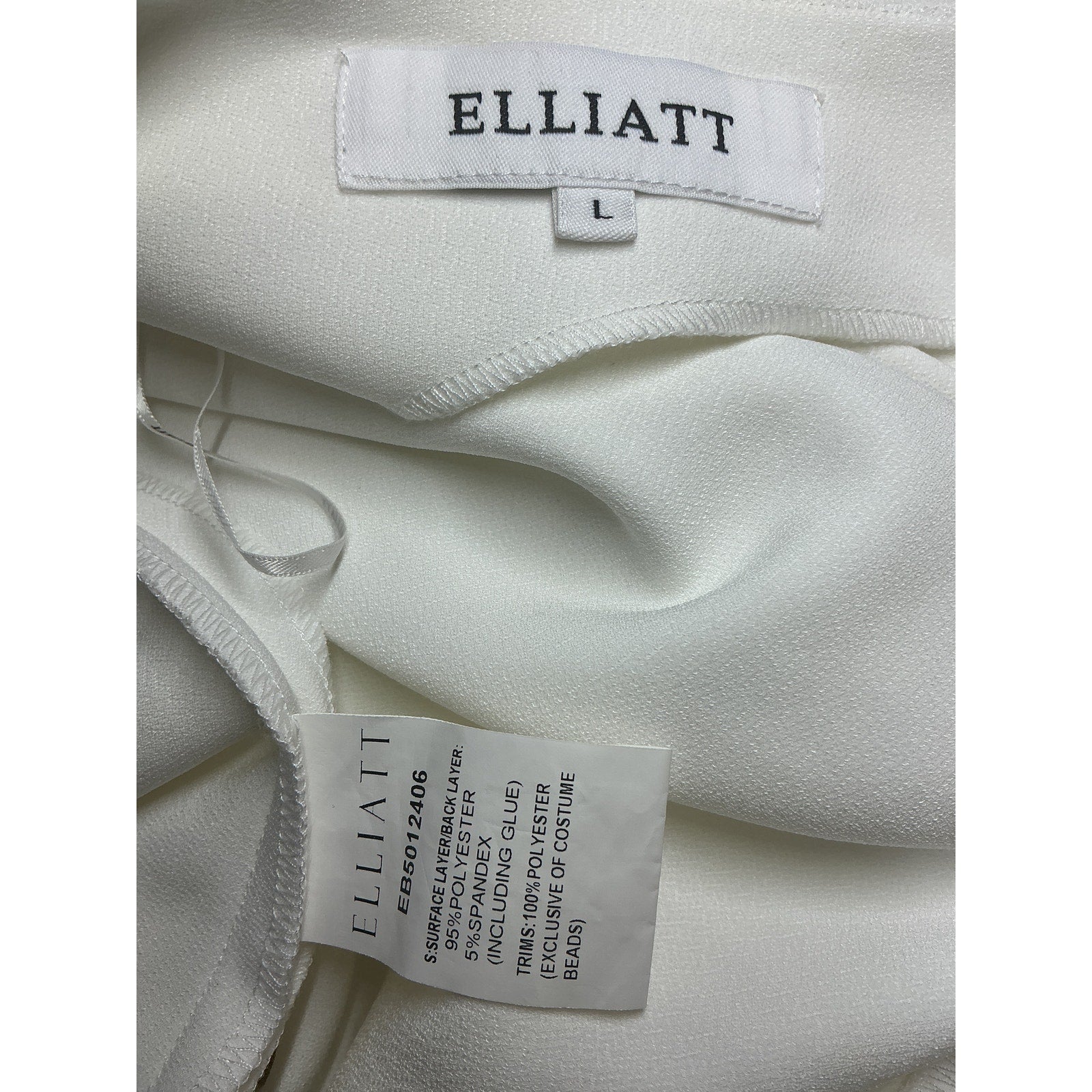 Elliatt 'Astoria' Cream Polyester Dress Size L
