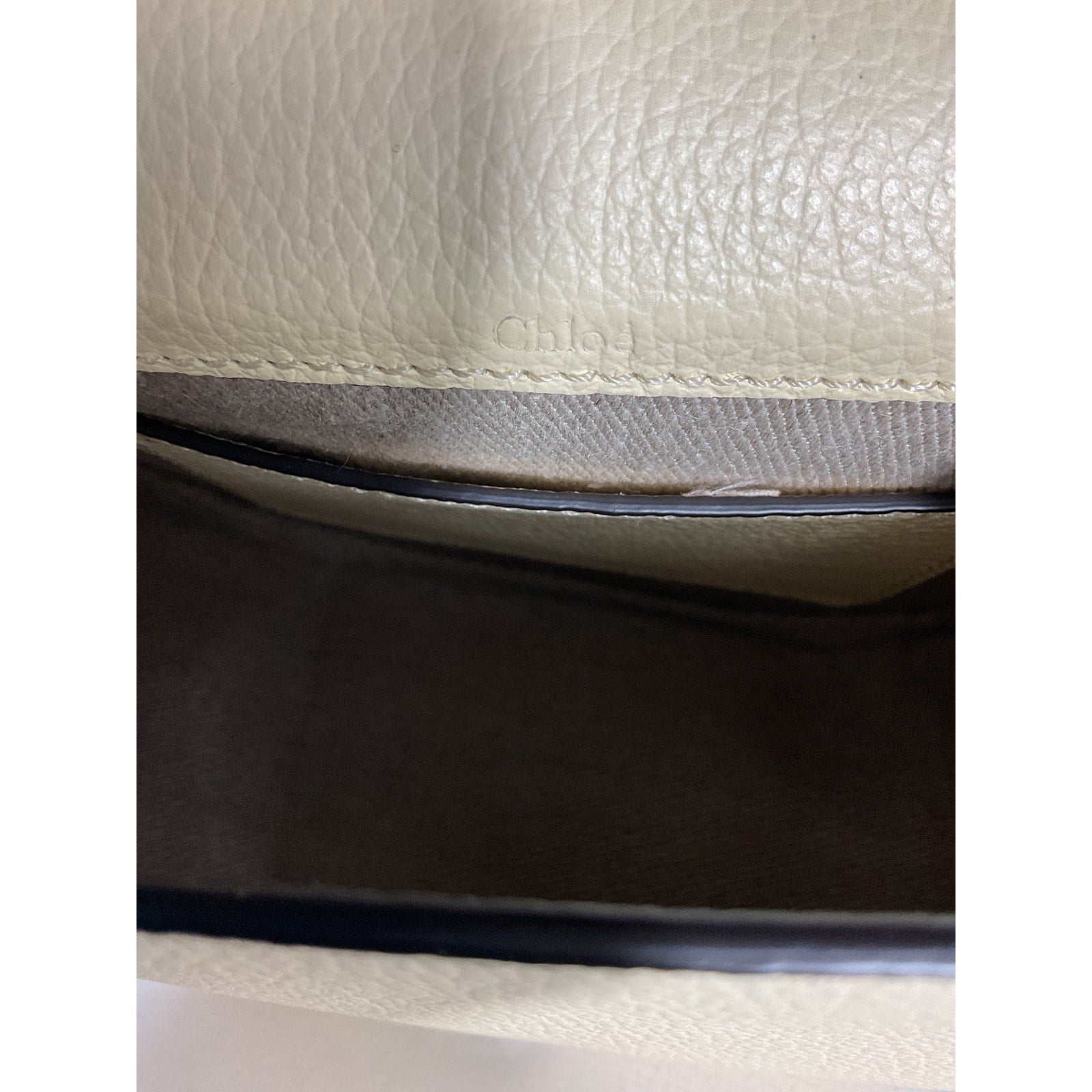 Chlo� 'Alphabet' Beige Leather Crossbody Bag