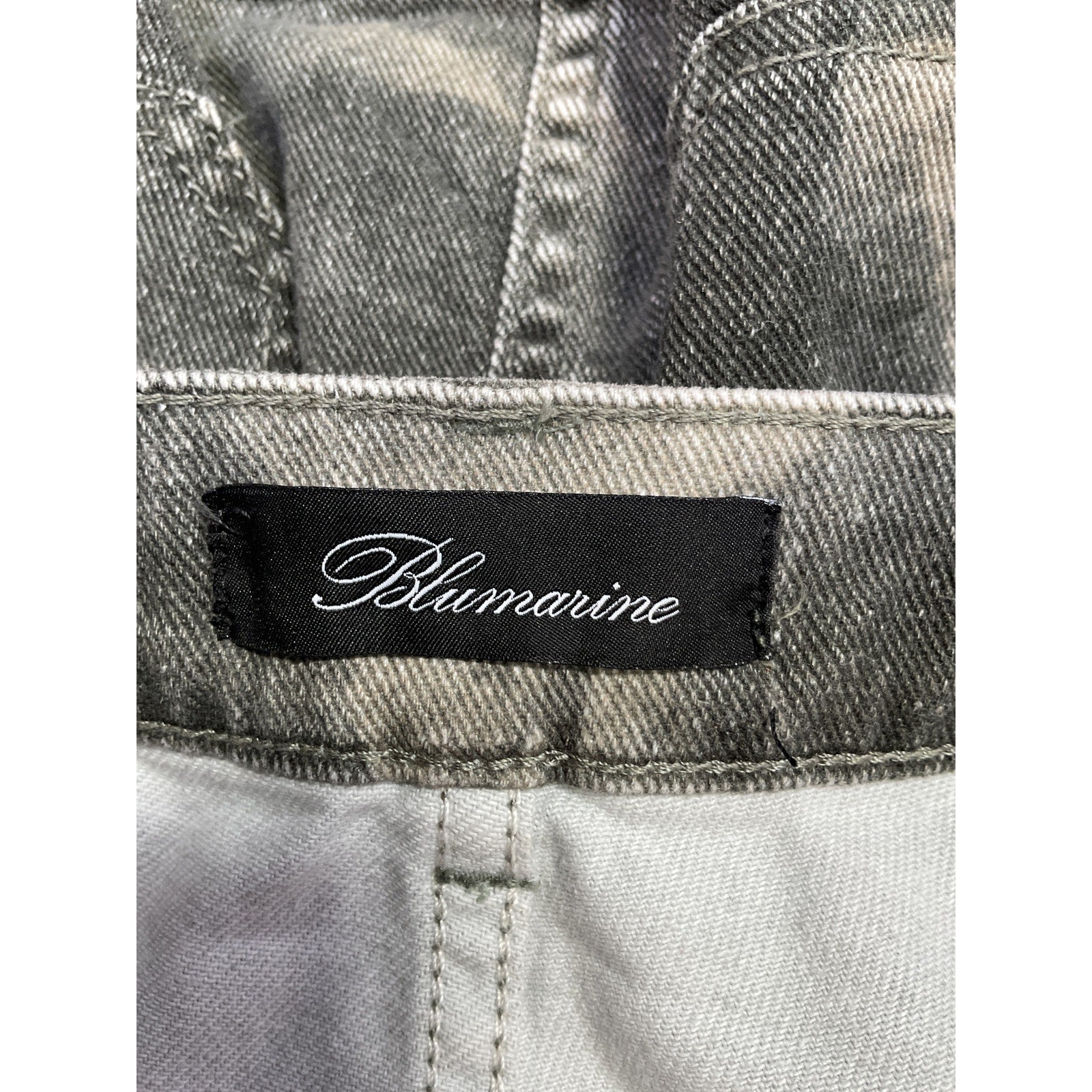 Blumarine Pleated Grey Cotton Mini Skirt Size 0