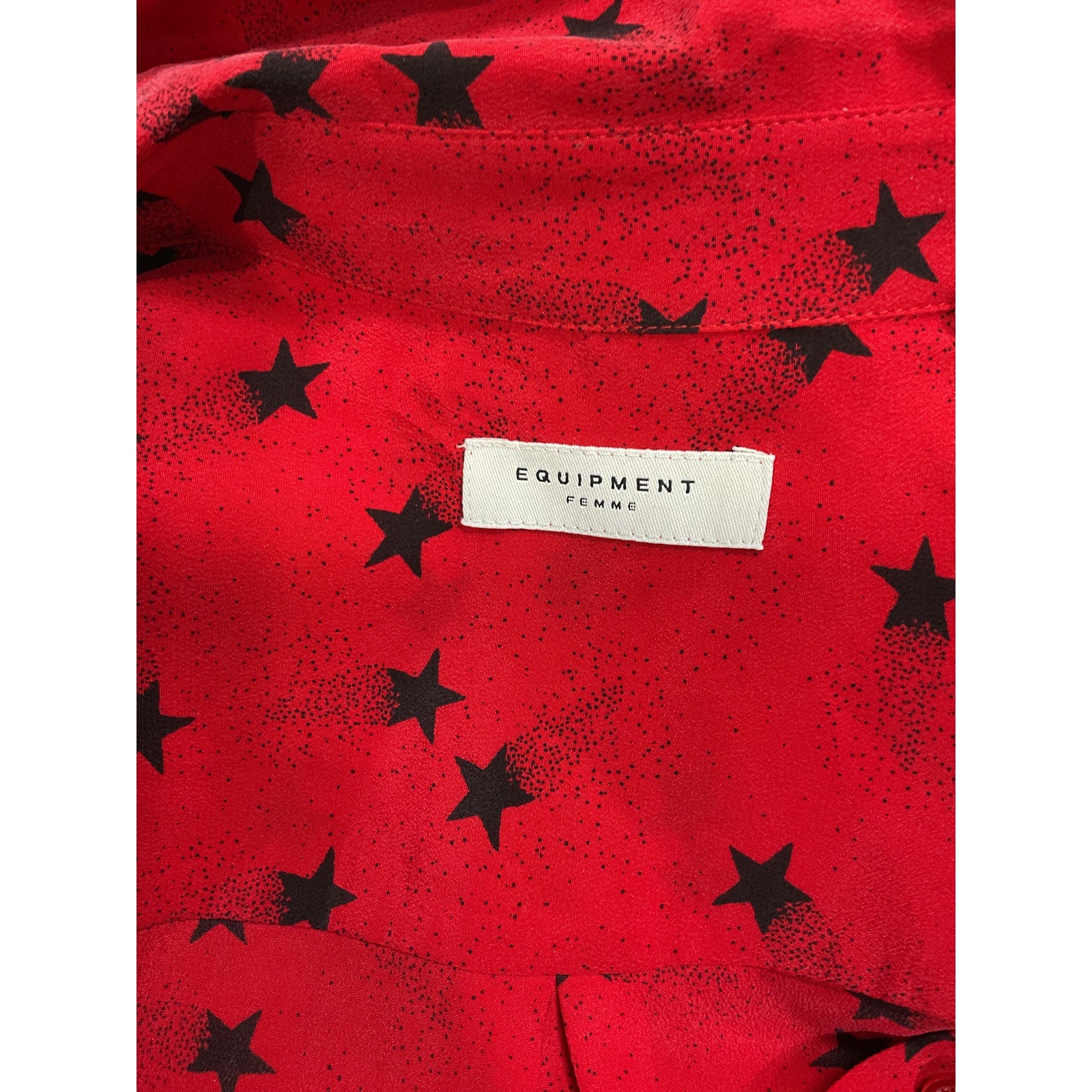 Equipment 'Signature' Red Silk Top Size XS
