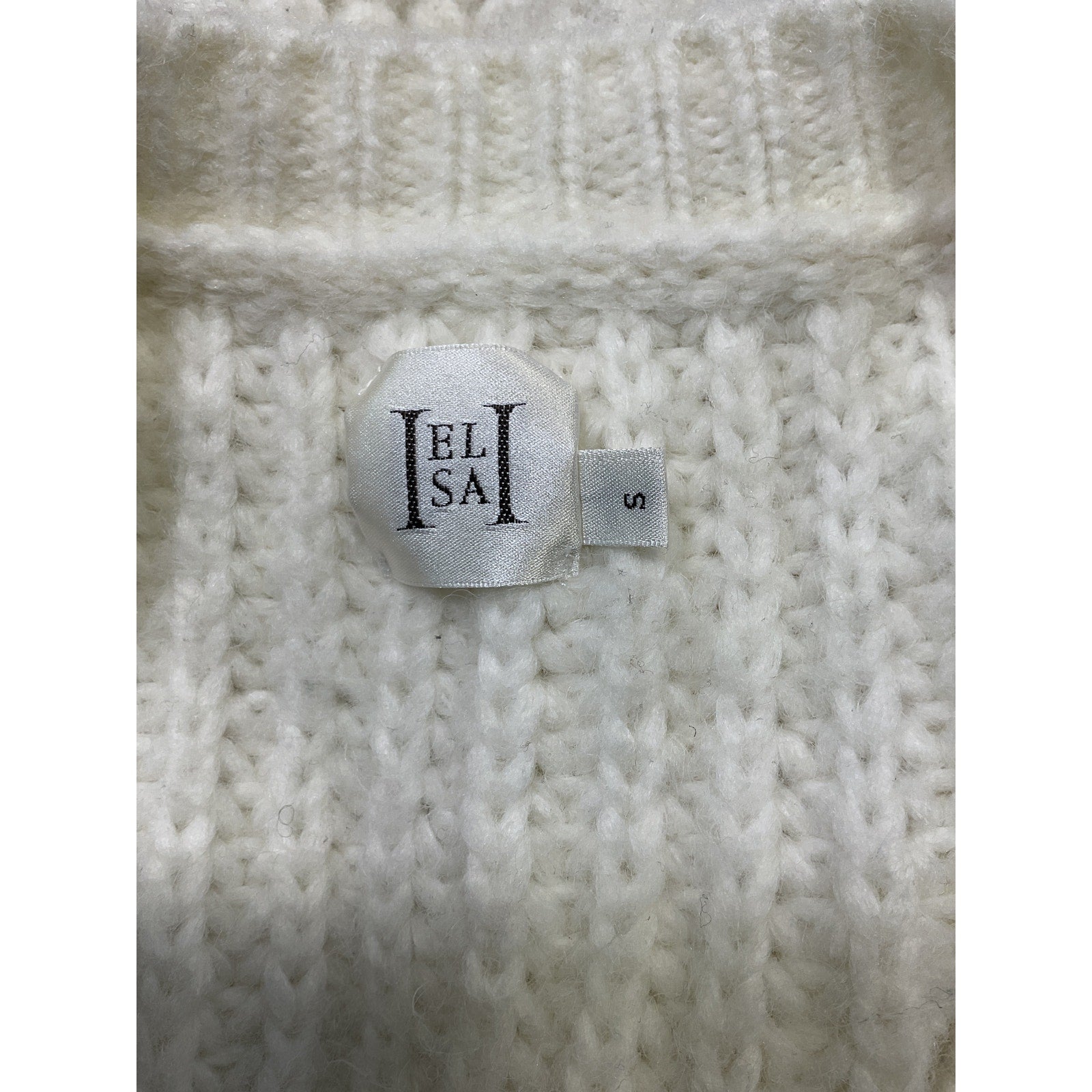 Helsa 'Serena' White Cable Cardigan Size S