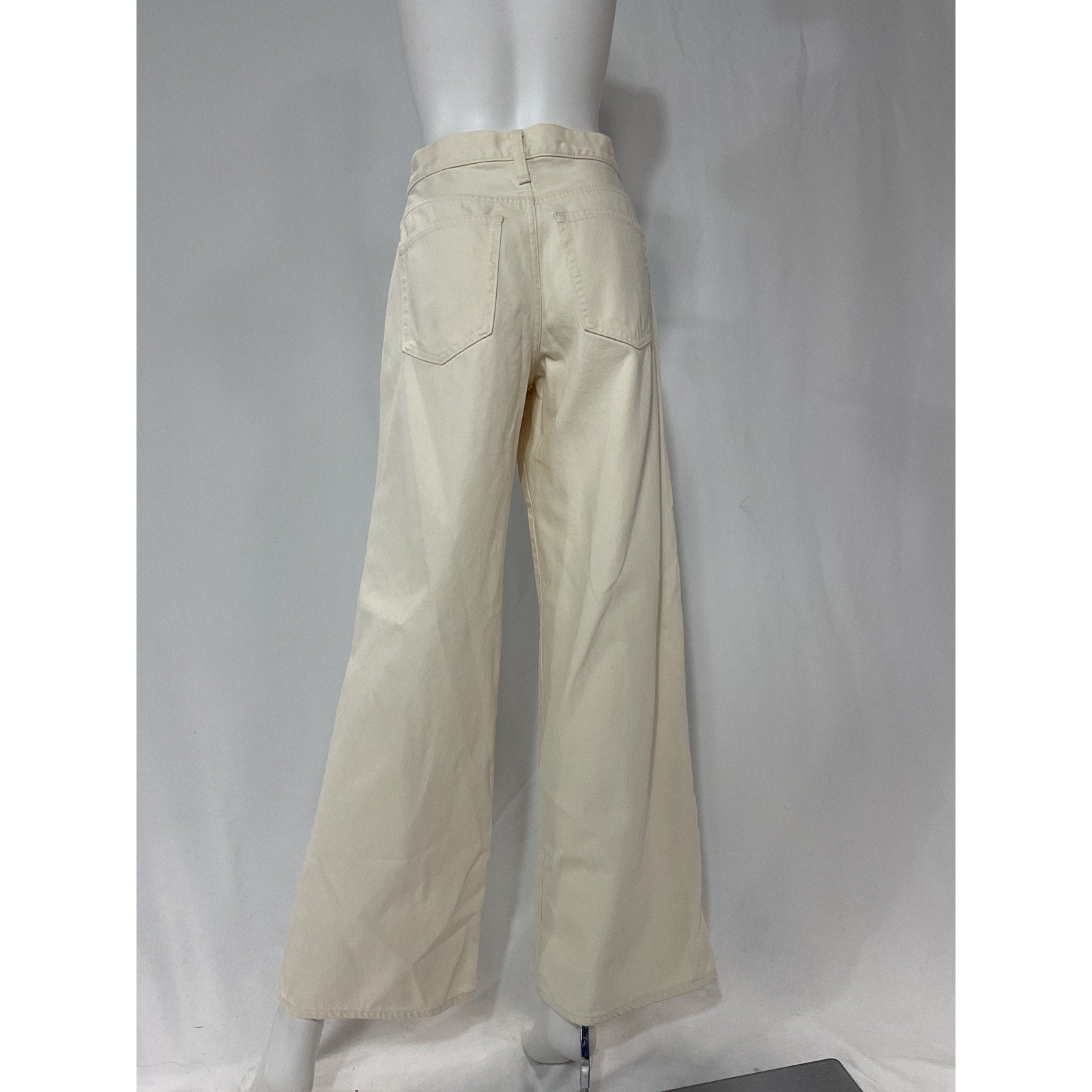 J.Crew 'Lower' White Rise Wide Leg Denim Jean Size 29