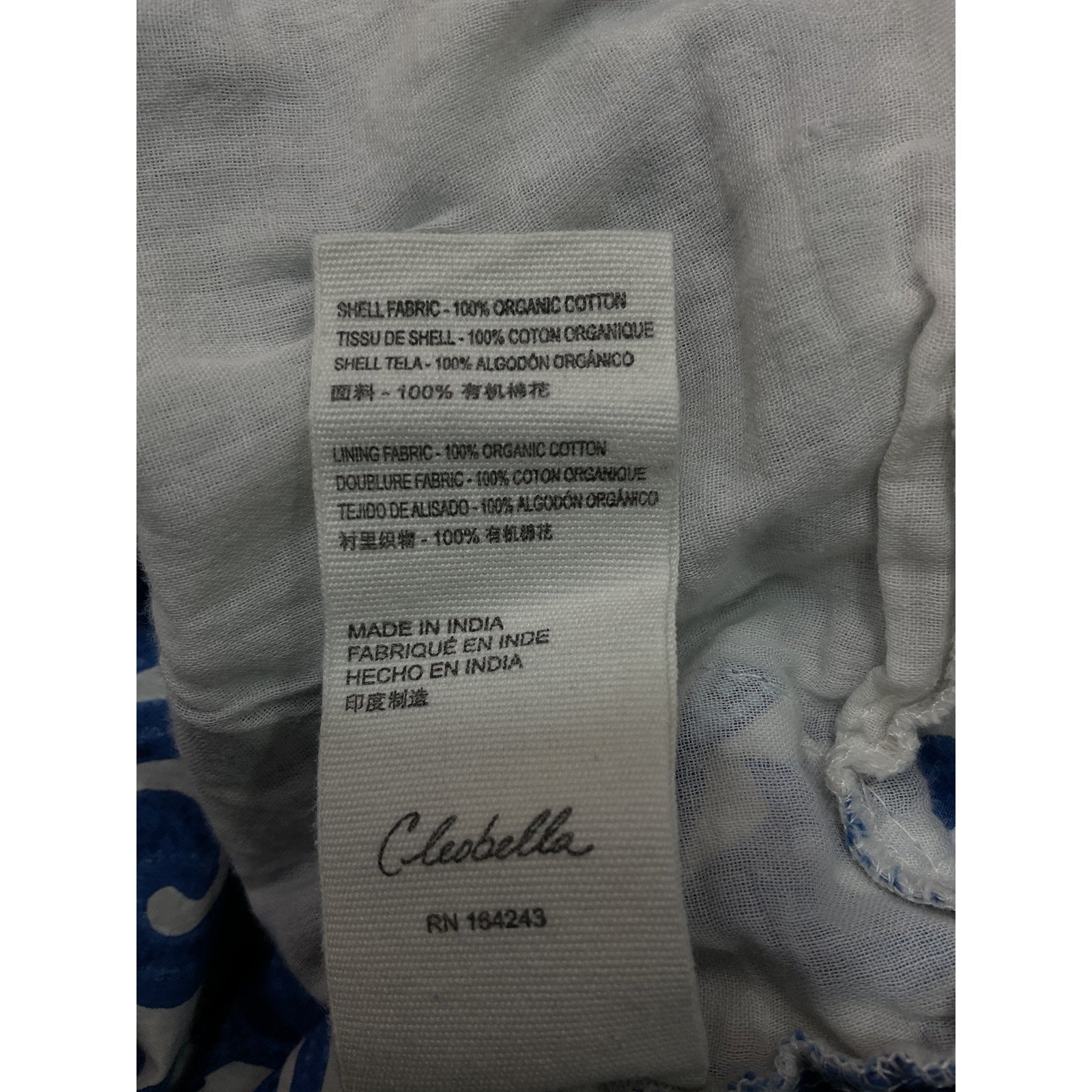 Cleobella 'Savannah' Blue Poplin Short Size S