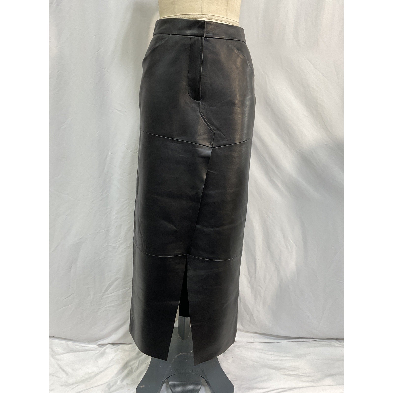 Lamarque 'Mariette' Black Leather Maxi Skirt Size S - NWT