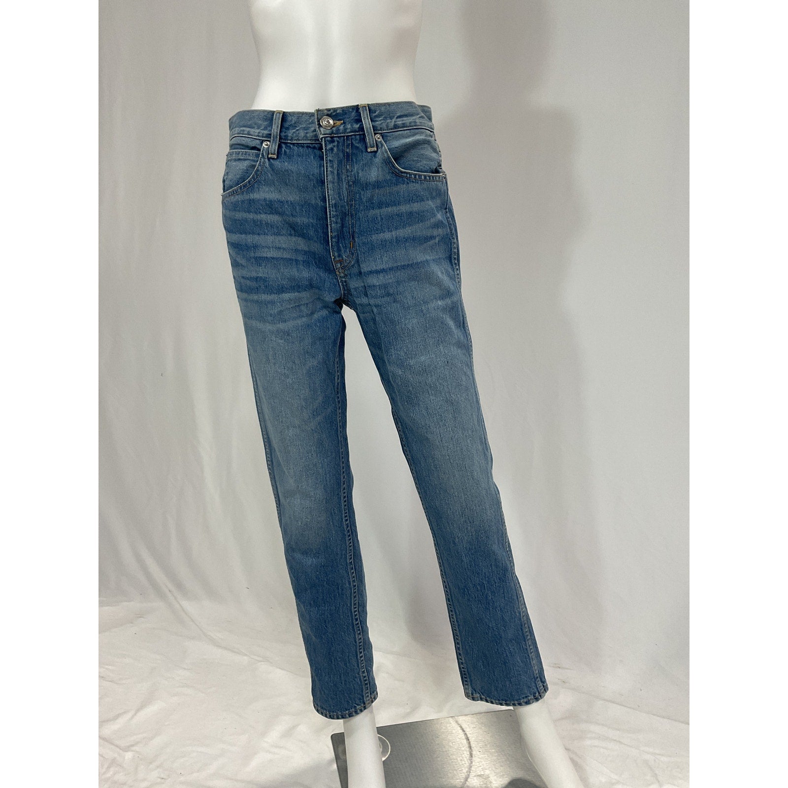 Slvrlake 'London' Blue High Waist Straight Leg Denim Jeans Size 27