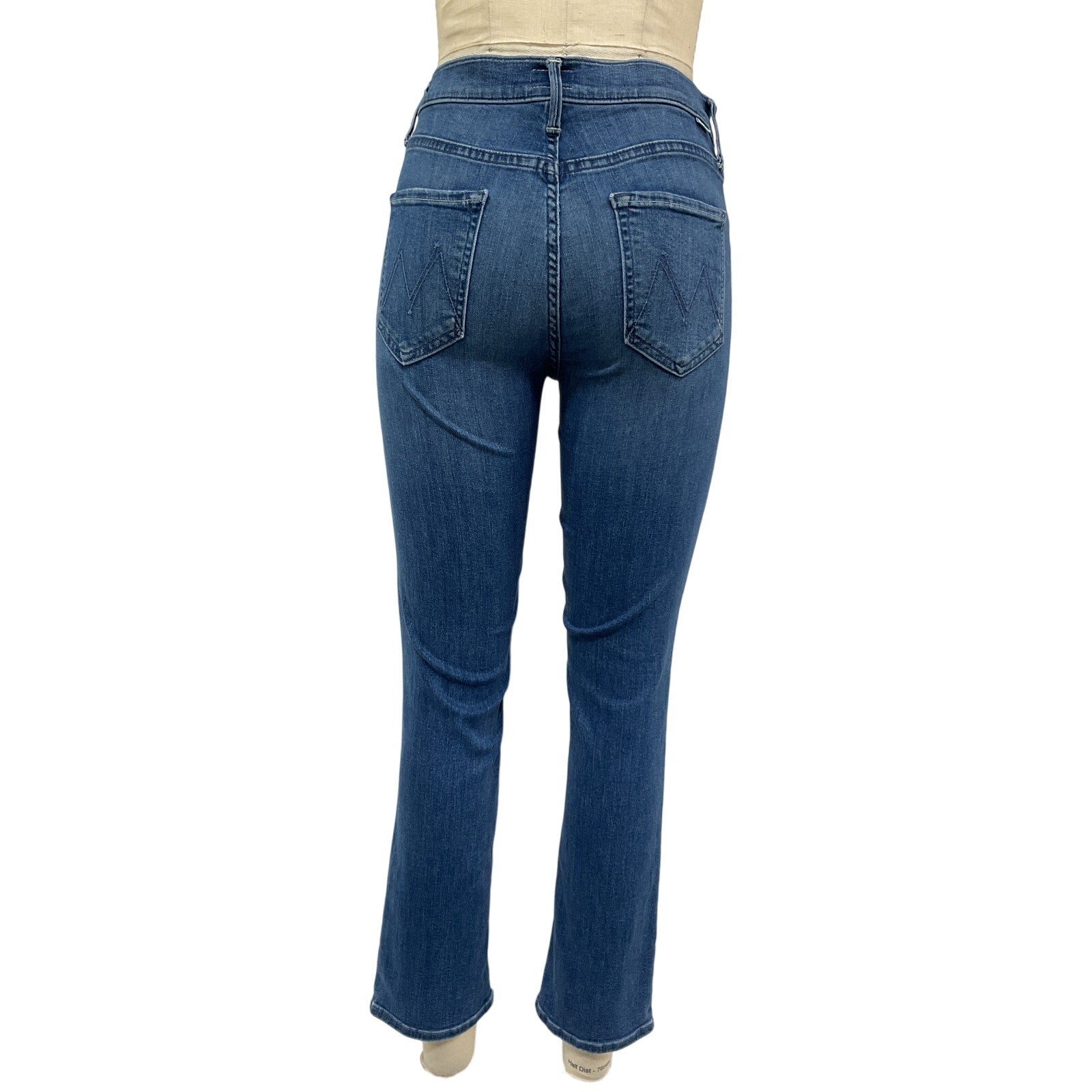 Mother 'The Dazzler' Blue Cotton High Waist Ankle Straight Leg Denim Jean Size 27