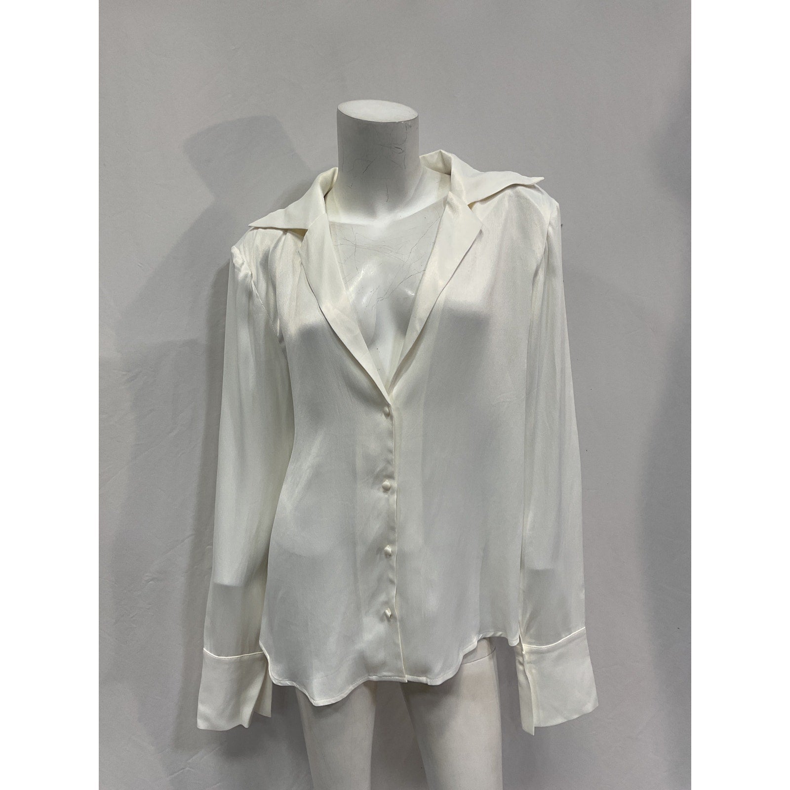 Atoir 'The Zodiac' White Sateen Shirt Size M