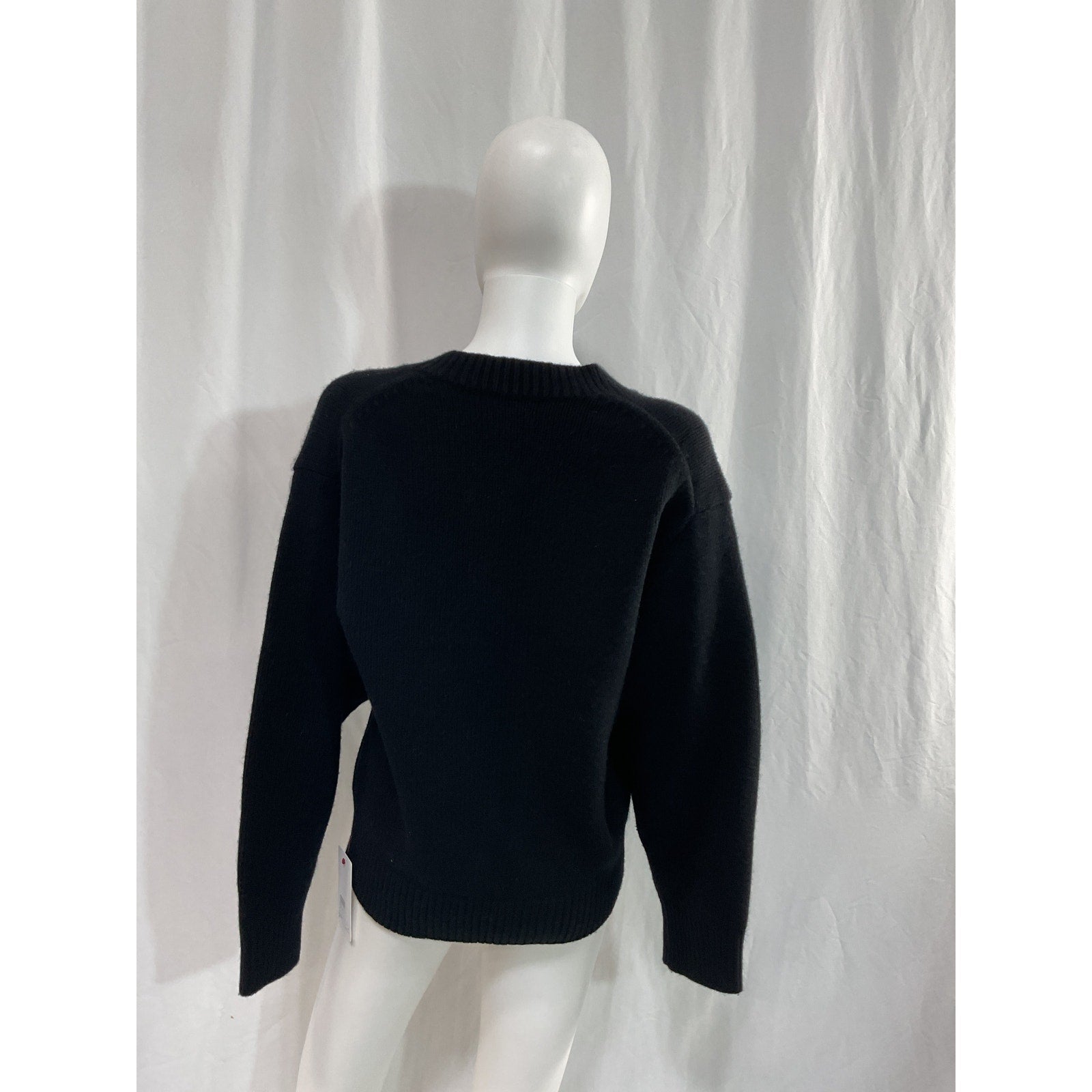 Toteme Wool And Cashmere-Blend Black V Neck Sweater Size XS