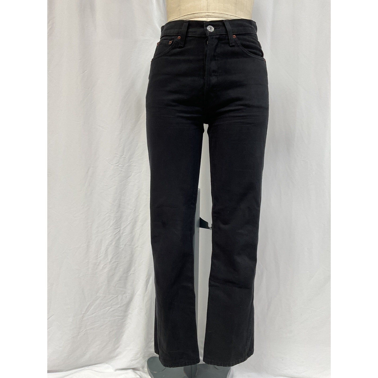 Re/Done '90s' Black High-Rise Loose Denim Jeans Size 25