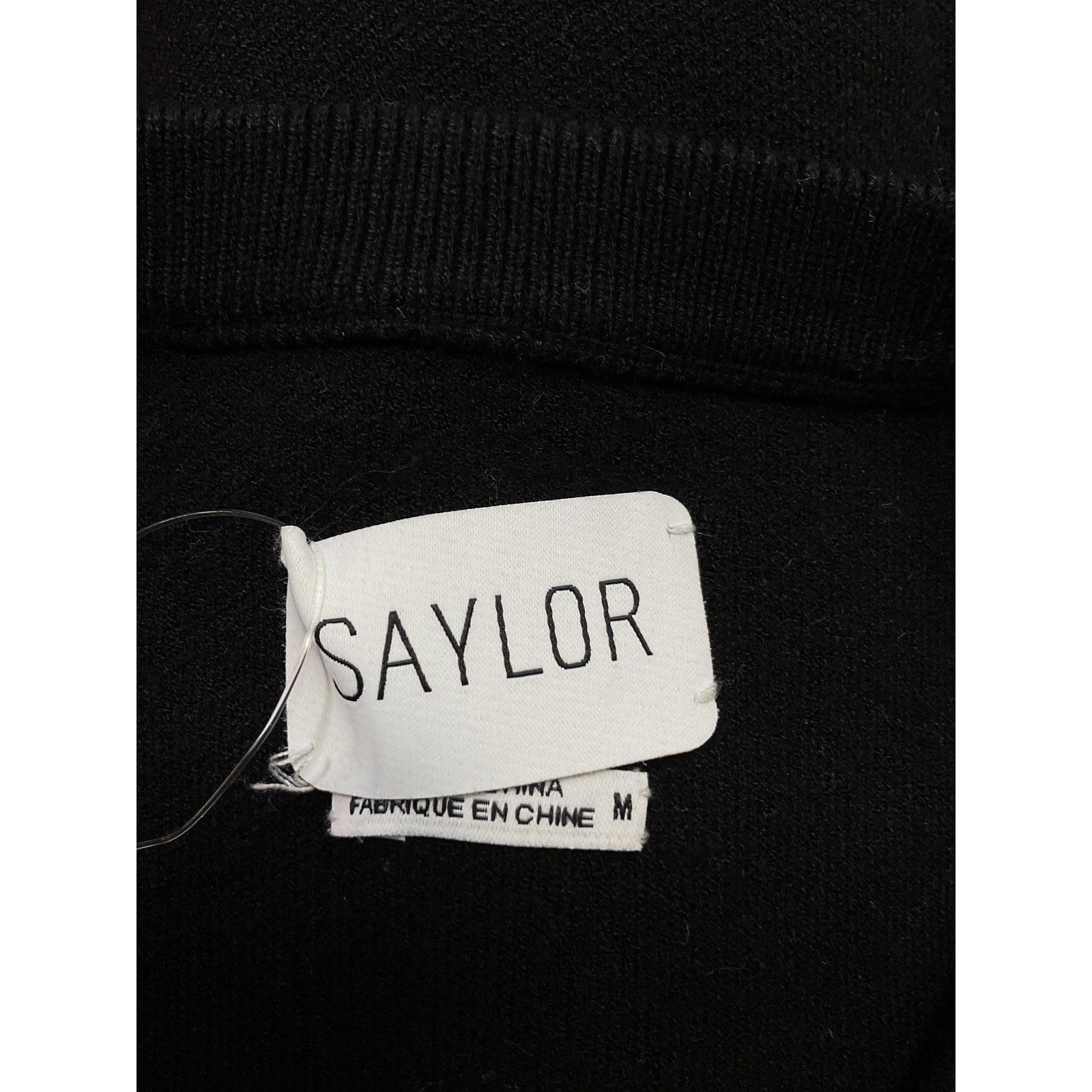 Saylor 'Reid' Black Viscose Mini Dress Size M