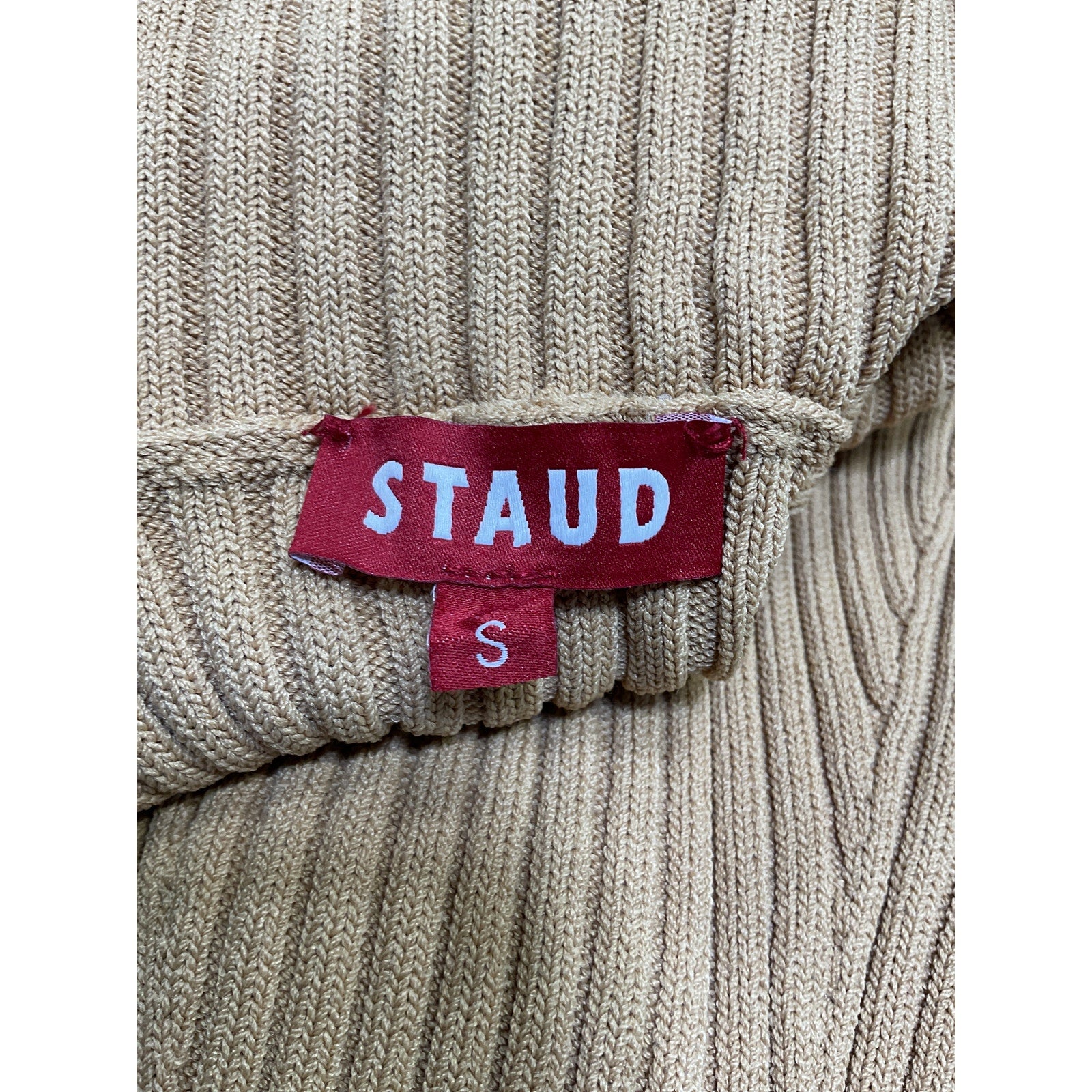 Staud 'Callum' Tan Viscose Dress Size S