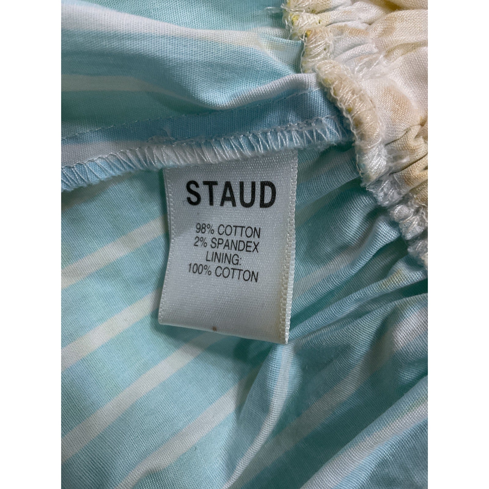Staud 'Faye' Blue Short Sleeve Top Size 4