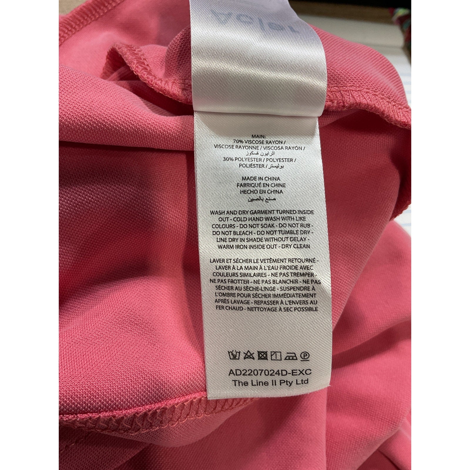 Acler 'Fulham' Pink Draped Turtleneck Long Sleeve Minidress Size 6