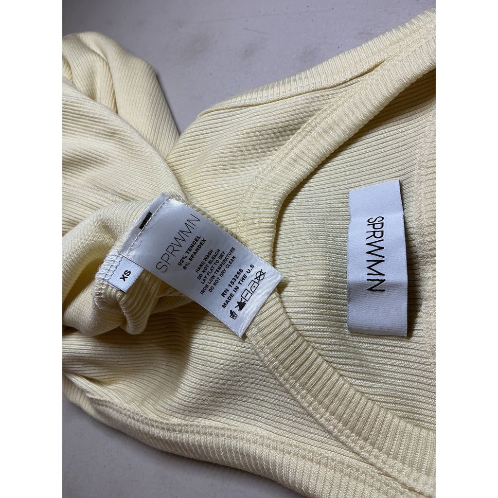 Sprwmn 'Racer' Tan Tencel Maxi Dress Size XS