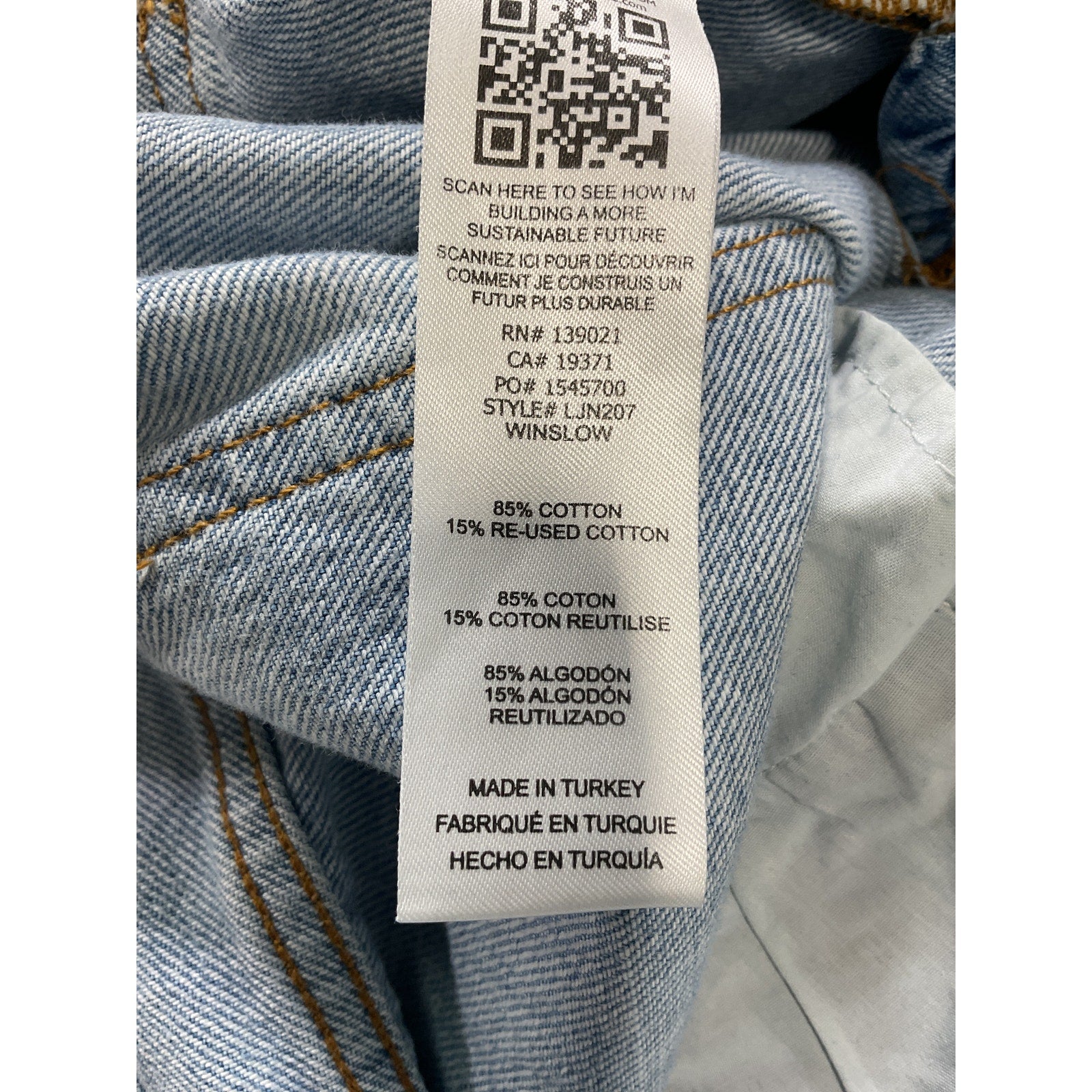 Frame 'Le Jane' Blue Denim Distressed Jeans Size 28